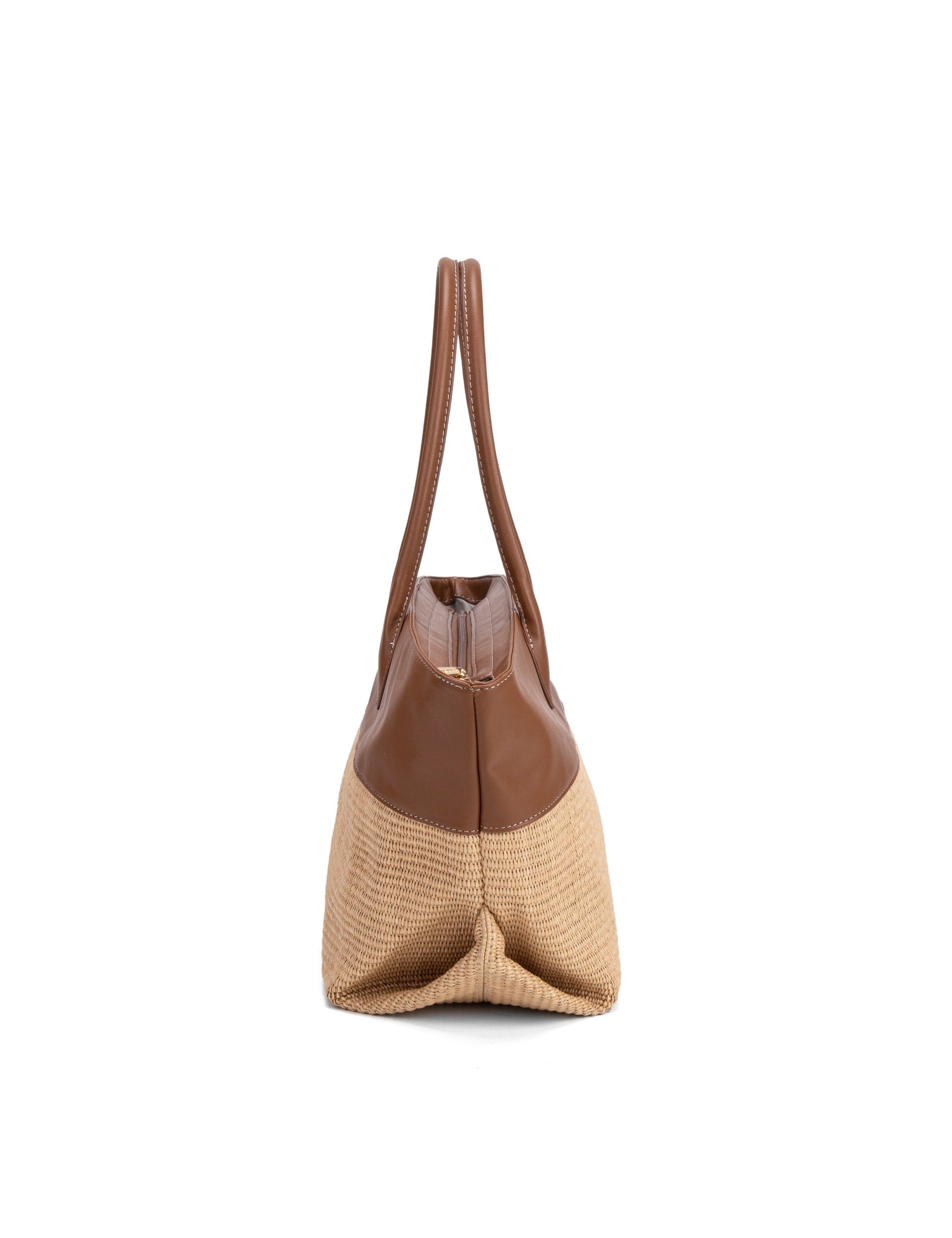 Borsa a Spalla in Mixed Polyester + Polyurethane Cammello