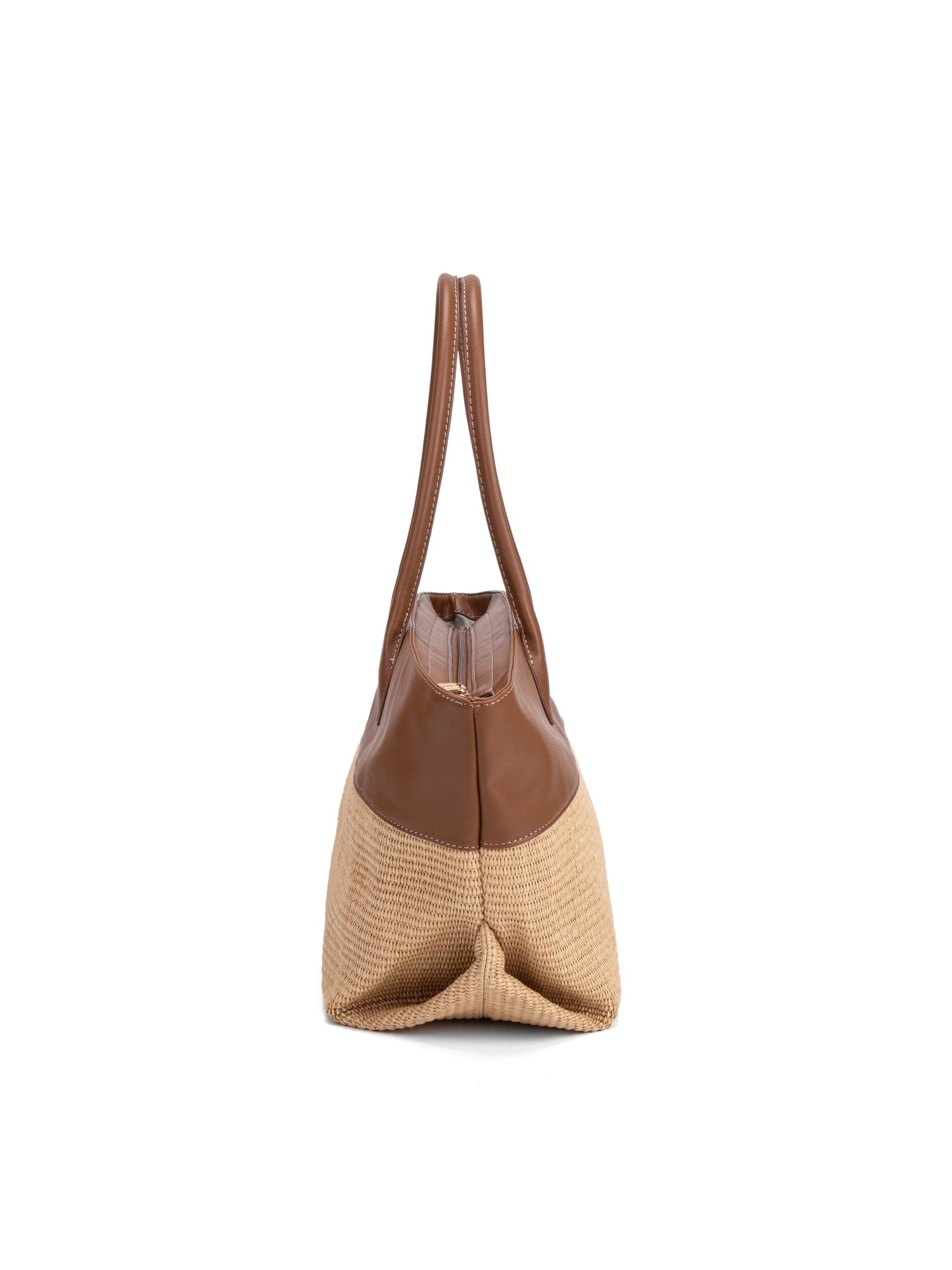 Borsa a Spalla in Mixed Polyester + Polyurethane Cammello