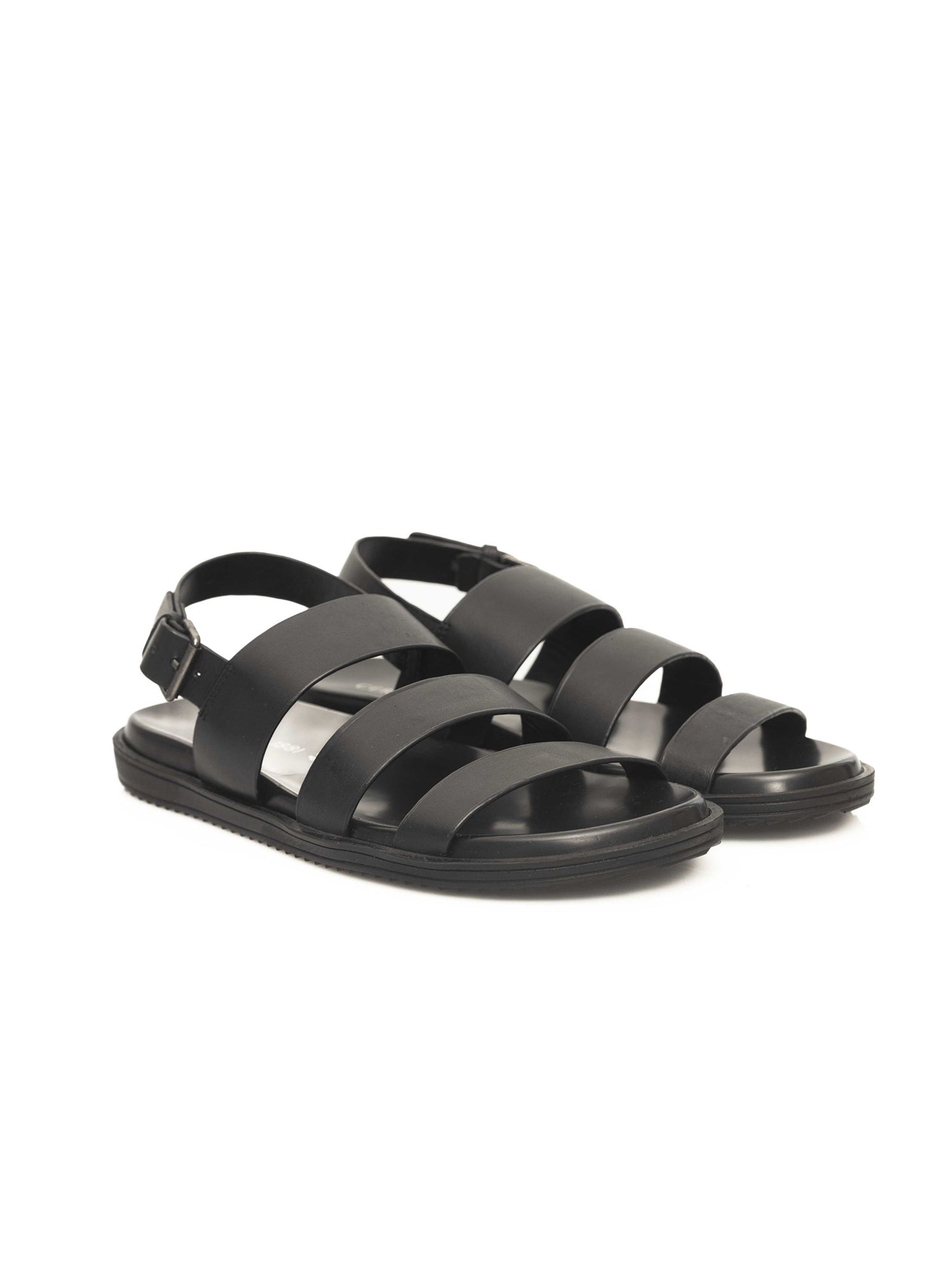 Sandali in Cow Leather Nero