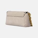 Borsa a Spalla in Pelle Vegana Beige Scuro