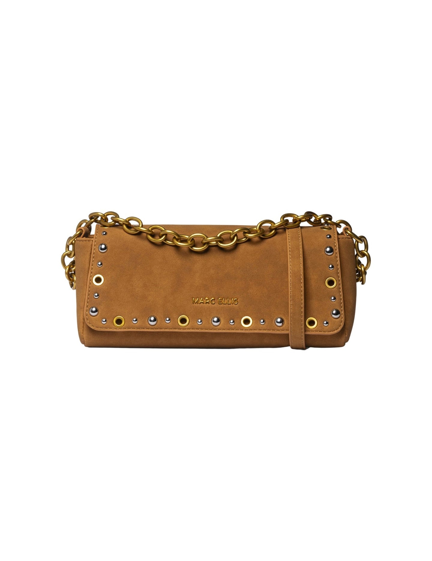 Borsa a Spalla in Pelle Vegana Cognac