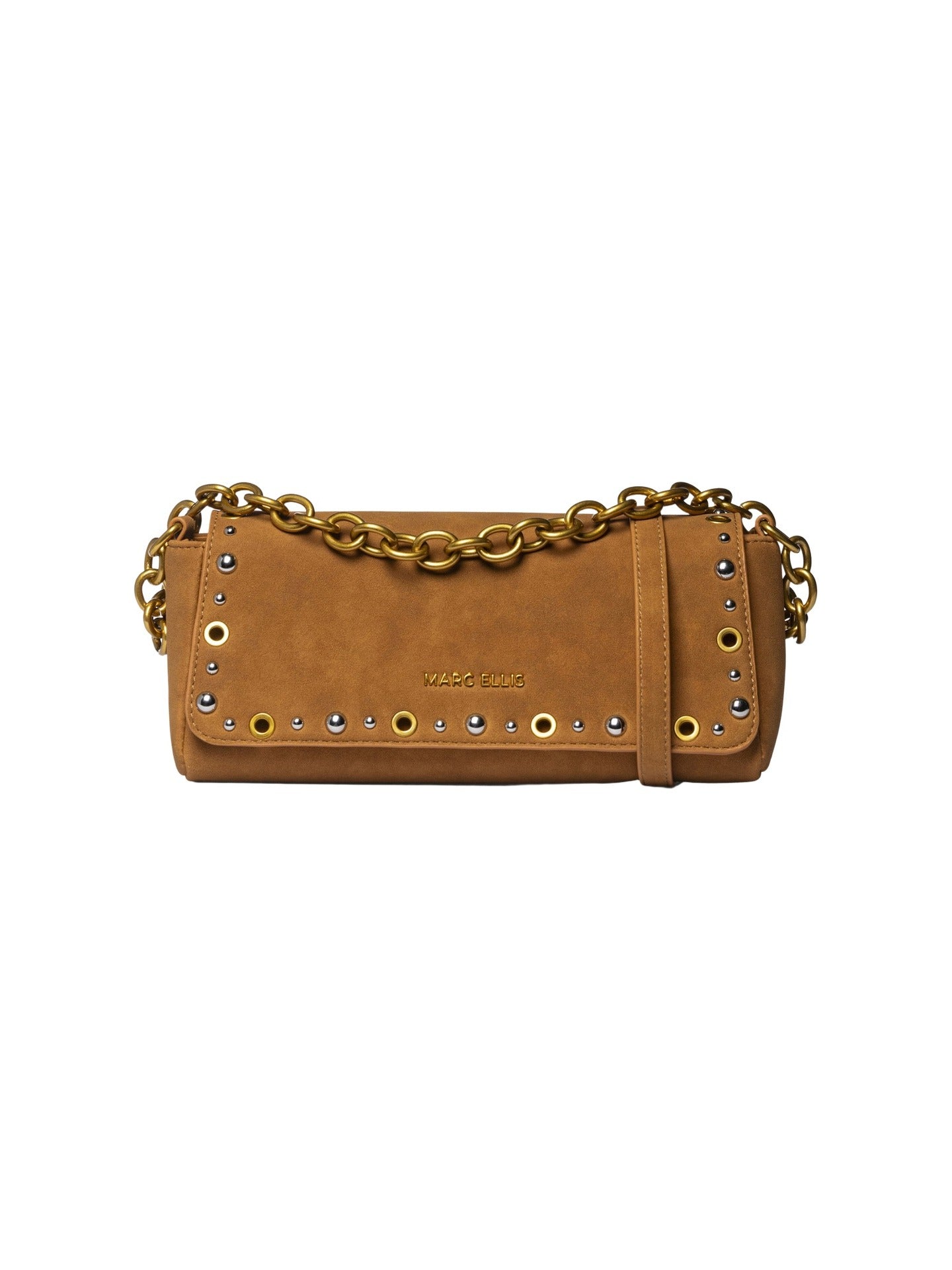 Borsa a Spalla in Pelle Vegana Cognac