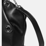 Borsa a Spalla in Pelle Vegana Nero