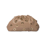 Borsa a Spalla in Pelle Vegana Marrone Scuro