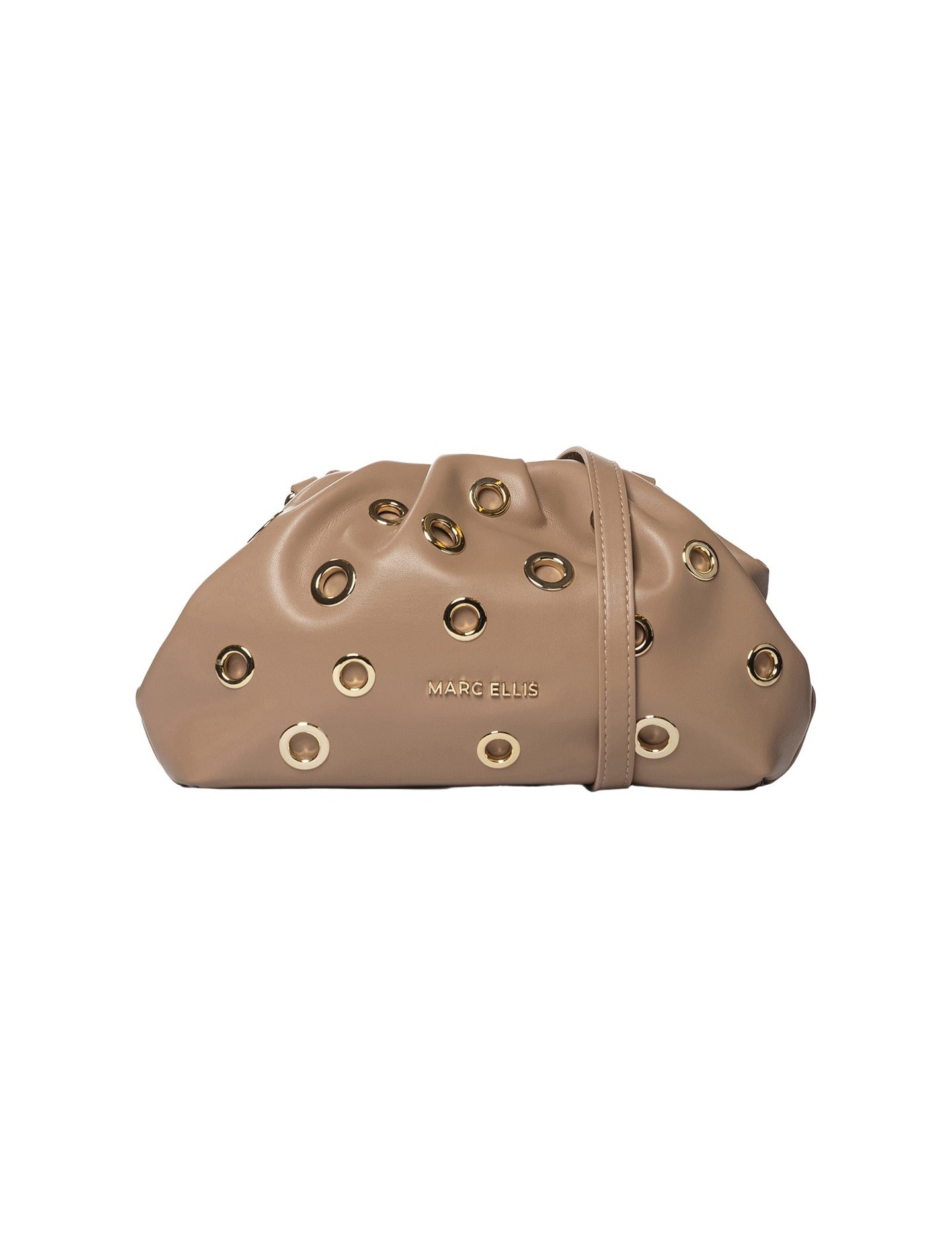 Borsa a Spalla in Pelle Vegana Marrone Scuro