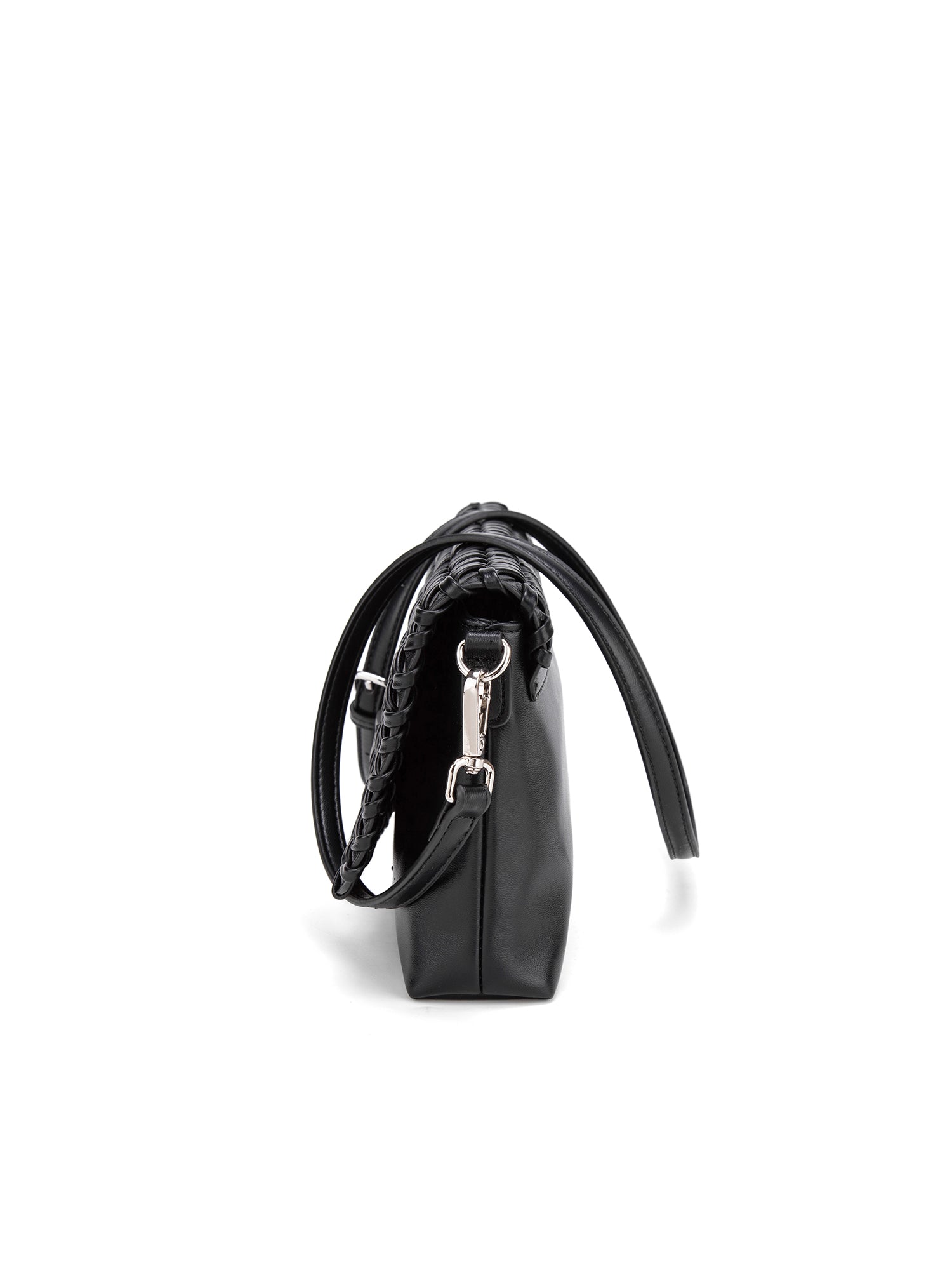 Borsa a Spalla in 100% Pu Vegan Leather Nero