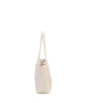 Borsa a Spalla in 100% Pu Vegan Leather Beige