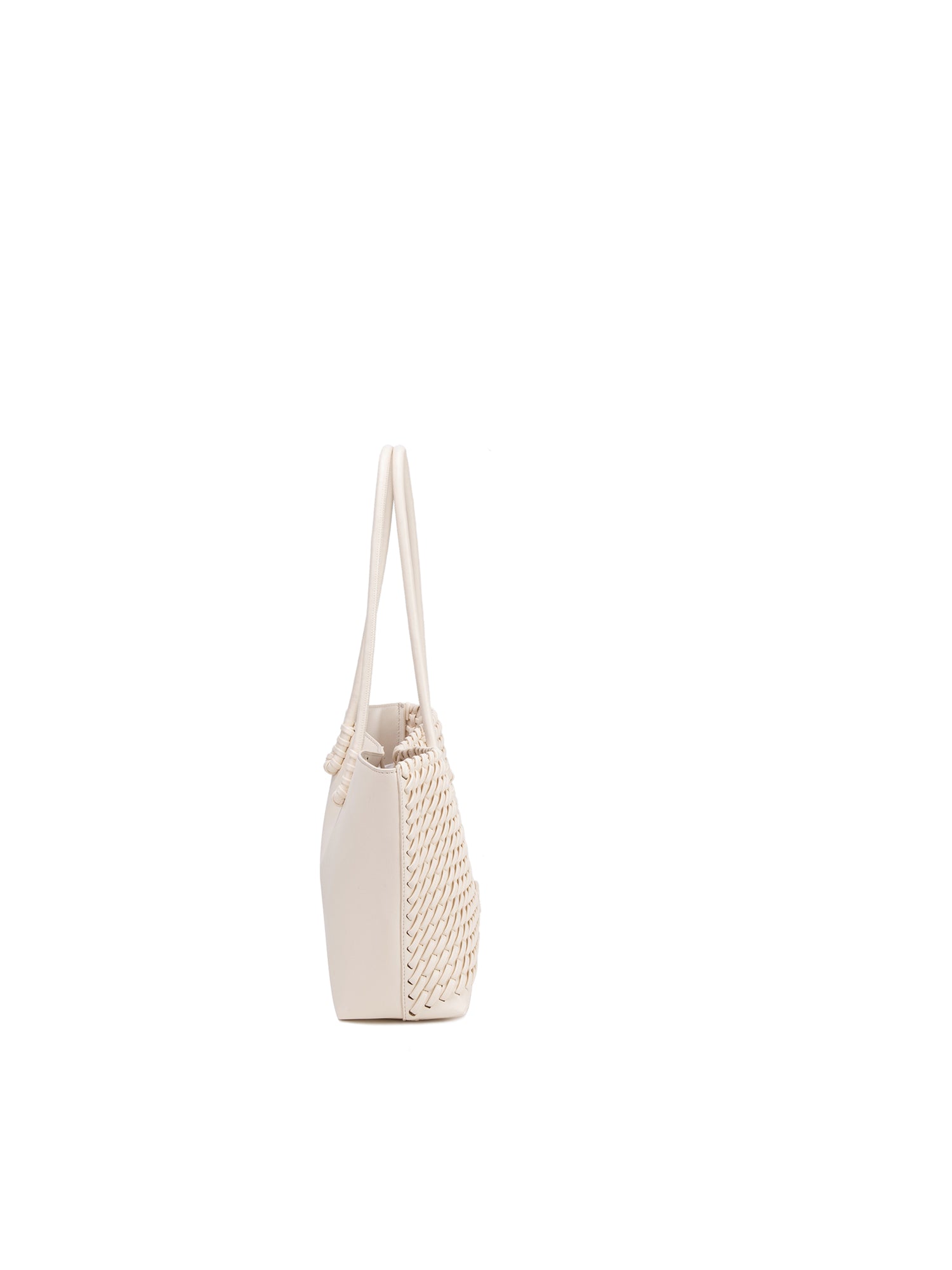 Borsa a Spalla in 100% Pu Vegan Leather Beige