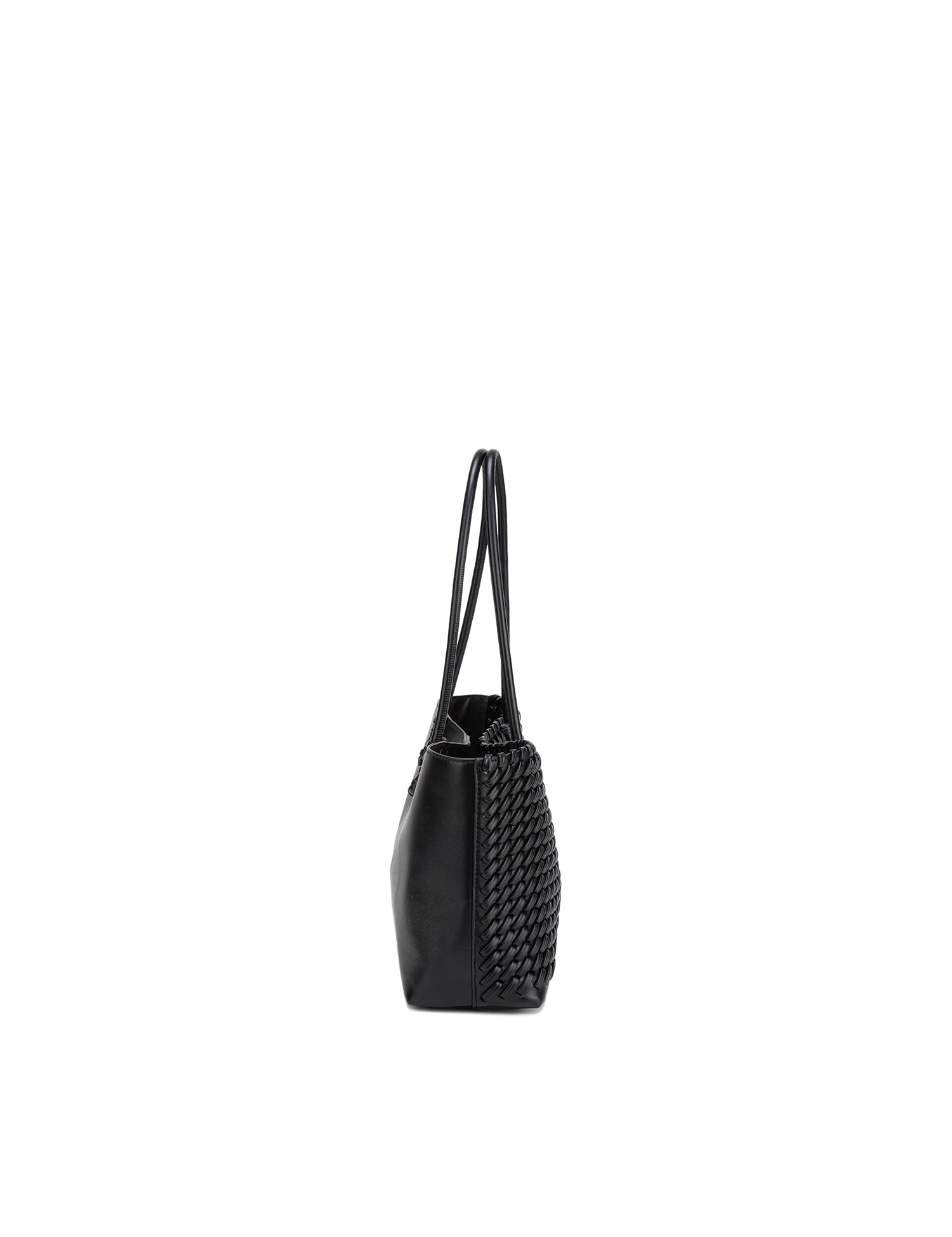 Borsa a Spalla in 100% Pu Vegan Leather Nero