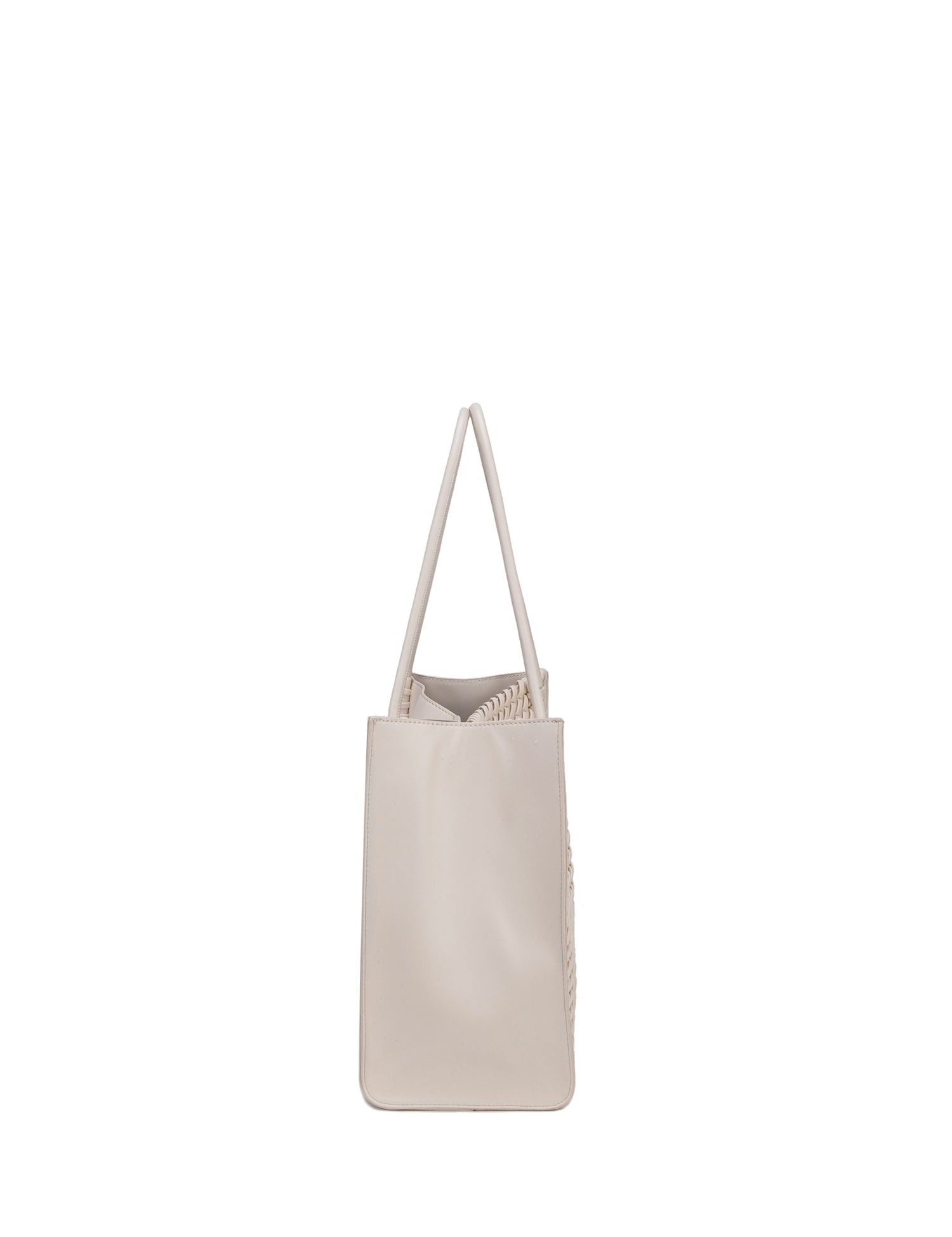 Borsa Shopper in 100% Pu Vegan Leather Beige