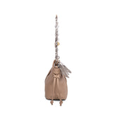 Borsa a Mano in 100% Pu Vegan Leather Marrone Chiaro
