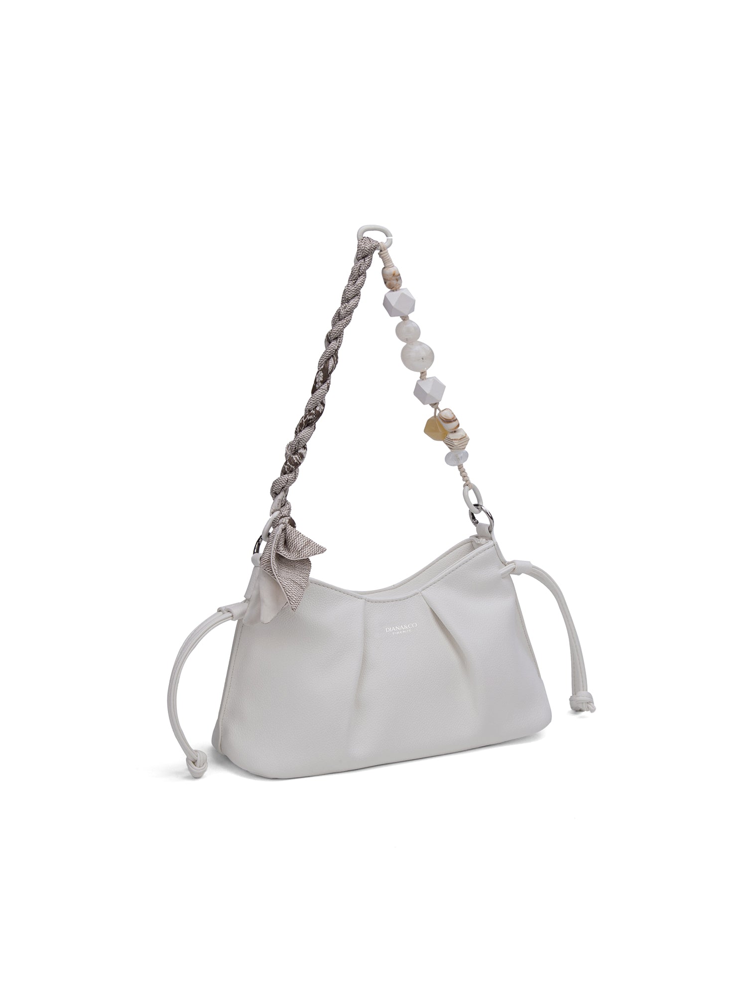 Borsa a Mano in 100% Pu Vegan Leather Bianco