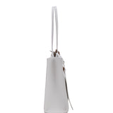 Borsa Shopper in 100% Pu Vegan Leather Bianco