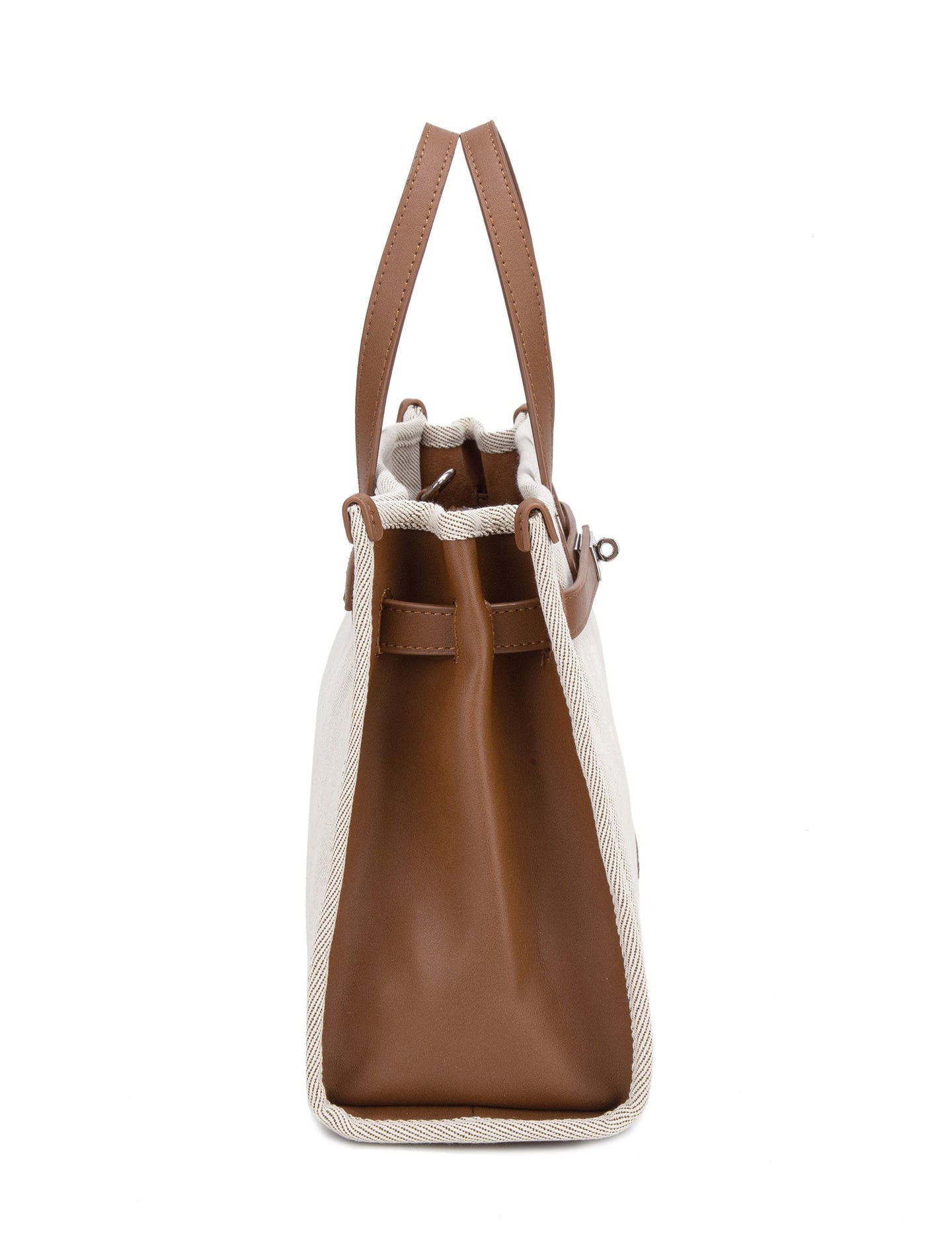 Borsa a Mano in 80% Polyester 20% Polyurethane Cognac
