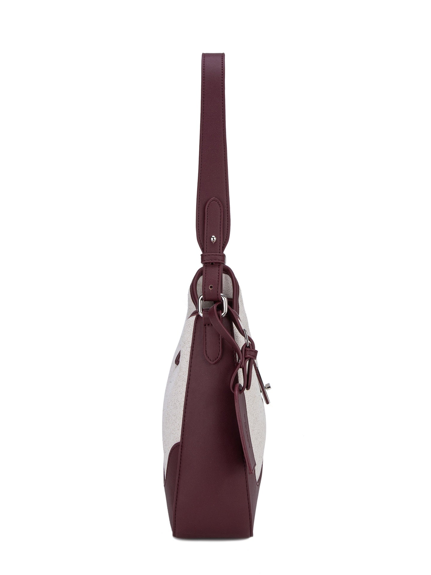 Borsa a Spalla in 80% Polyester 20% Polyurethane Bordeaux