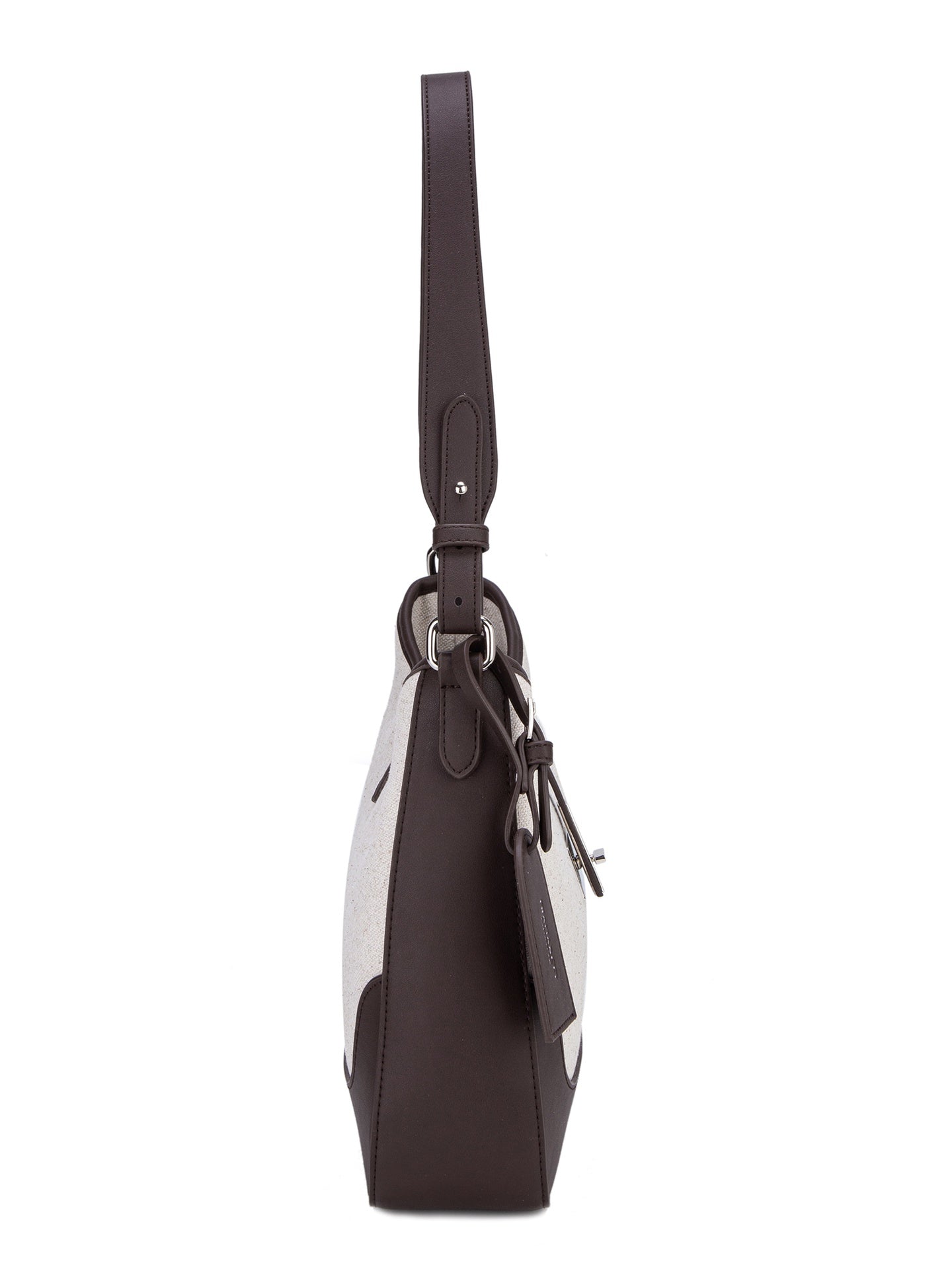 Borsa a Spalla in 80% Polyester 20% Polyurethane Marrone Scuro