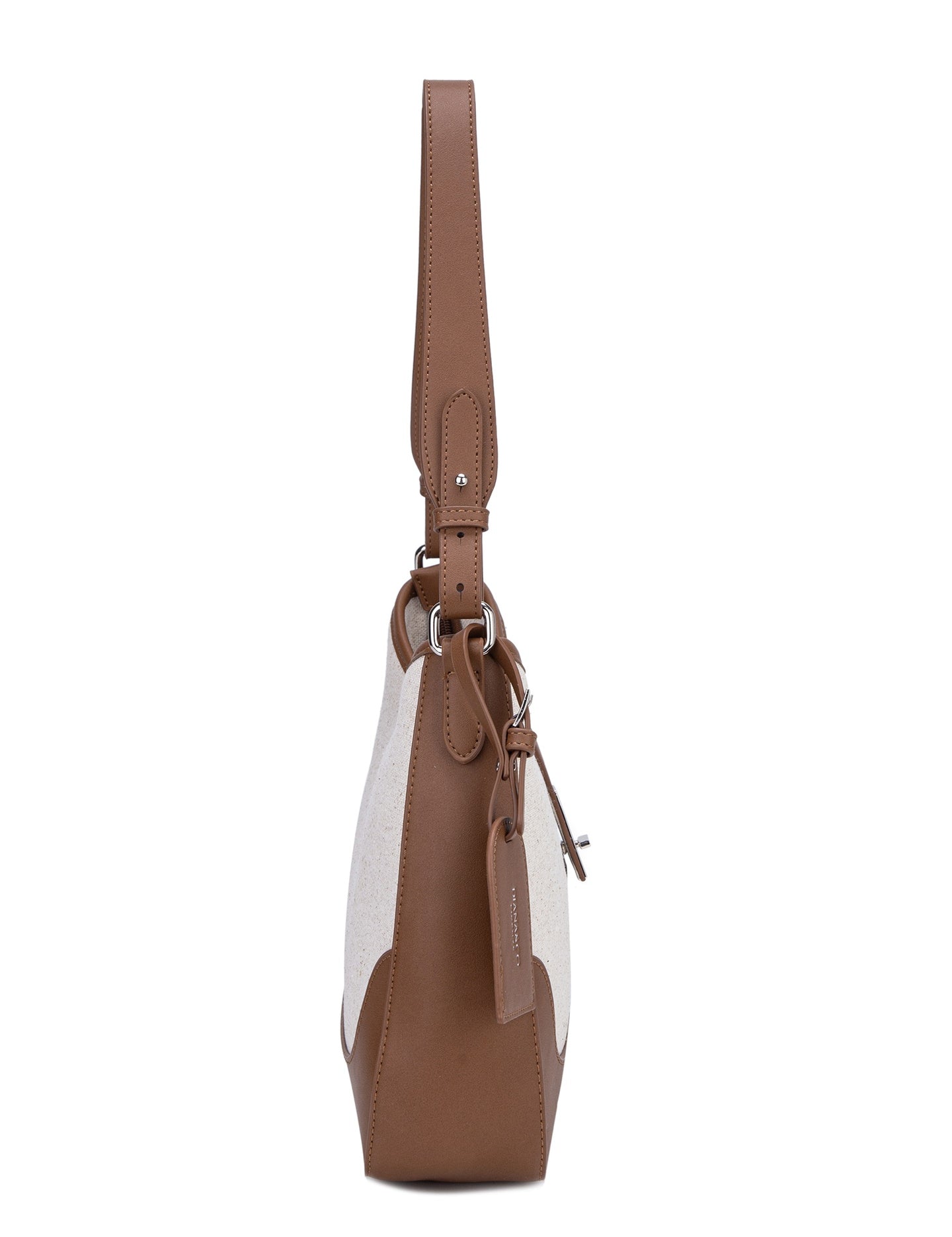 Borsa a Spalla in 80% Polyester 20% Polyurethane Cognac