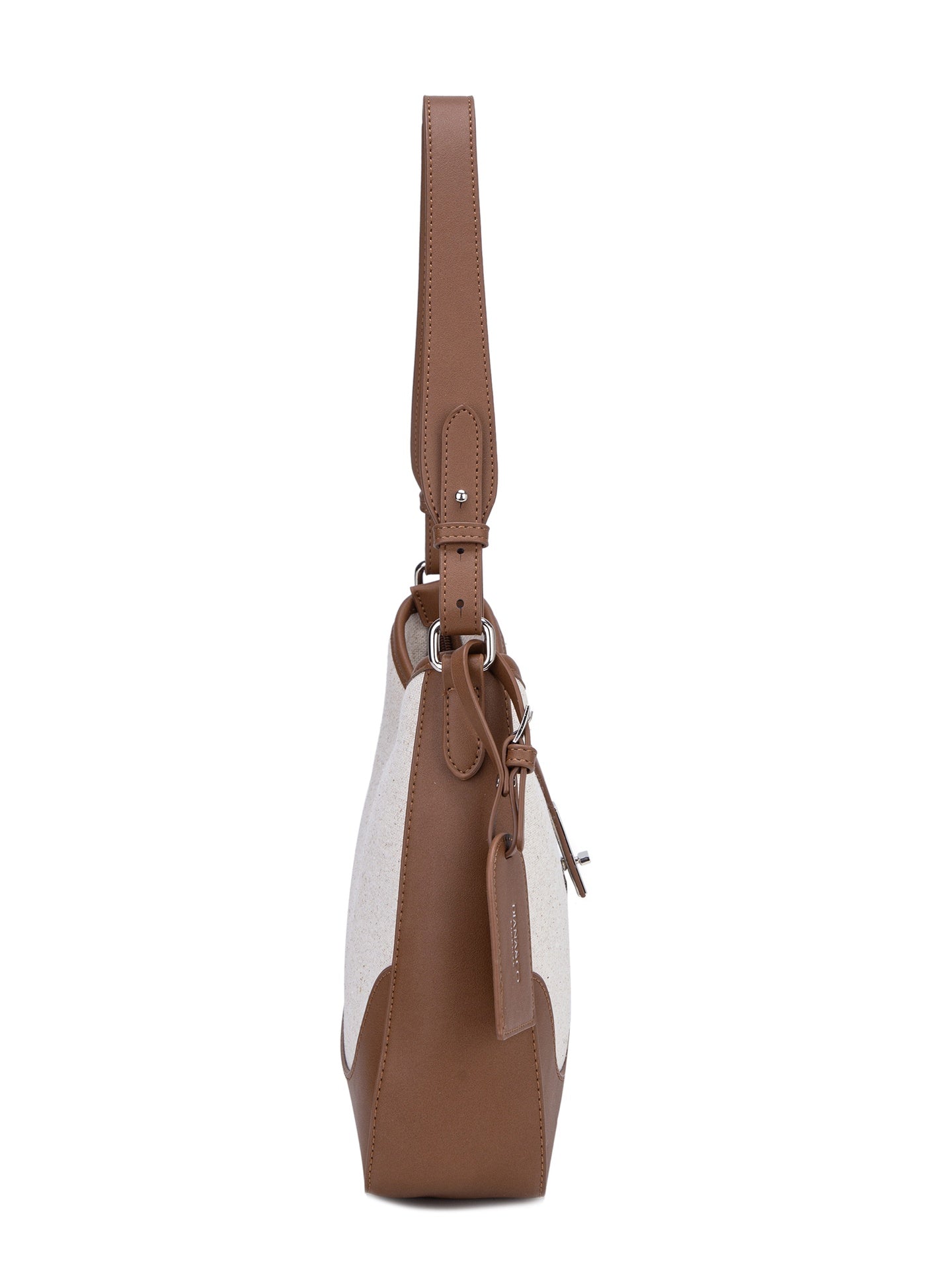 Borsa a Spalla in 80% Polyester 20% Polyurethane Cognac