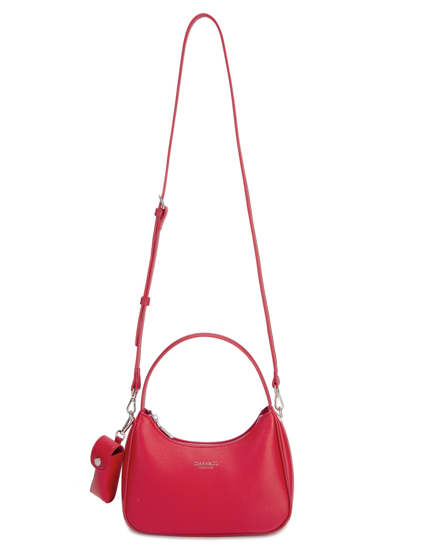Borsa a Mano in Pelle Vegana Rosso