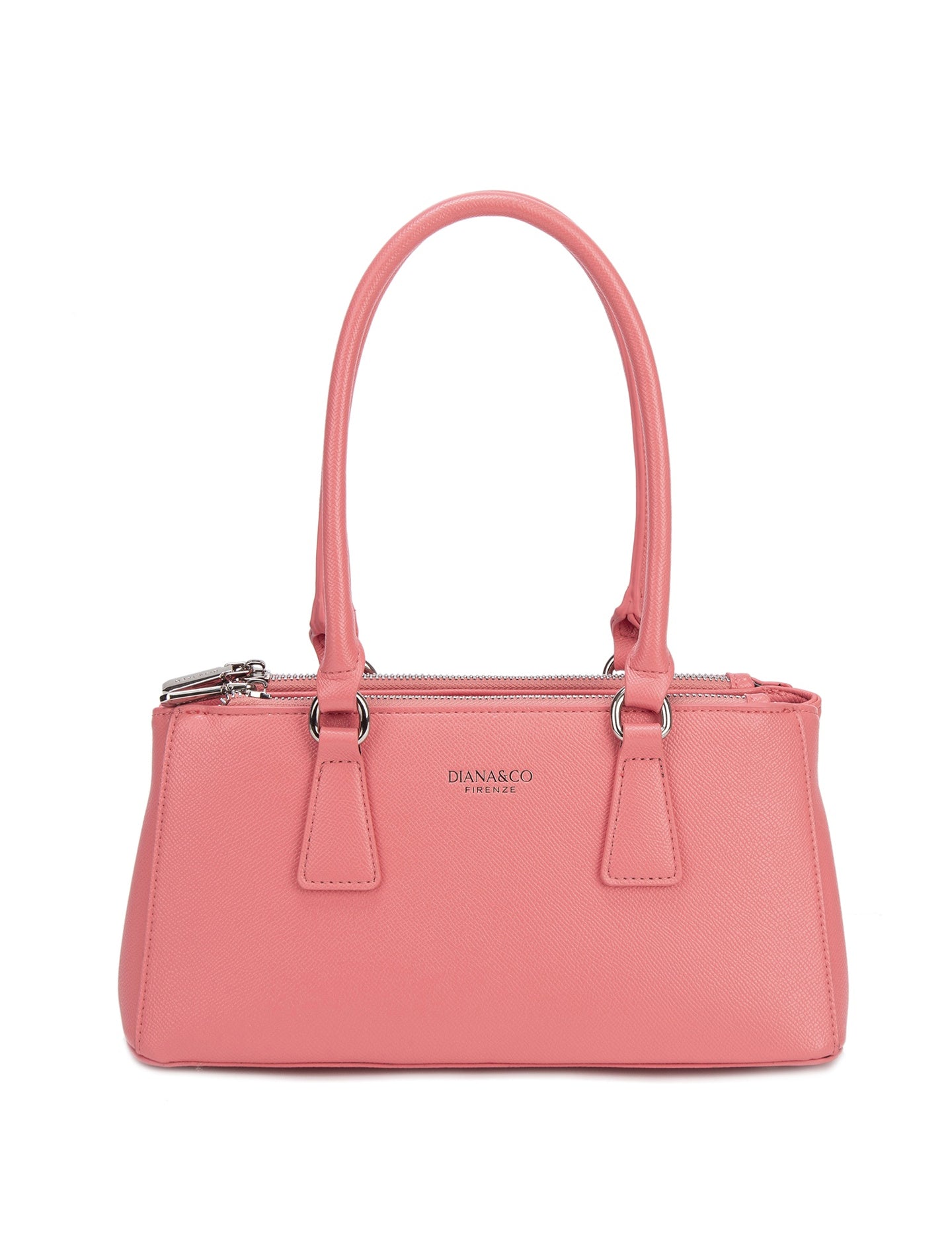 Borsa a Mano in Pelle Vegana Rosa
