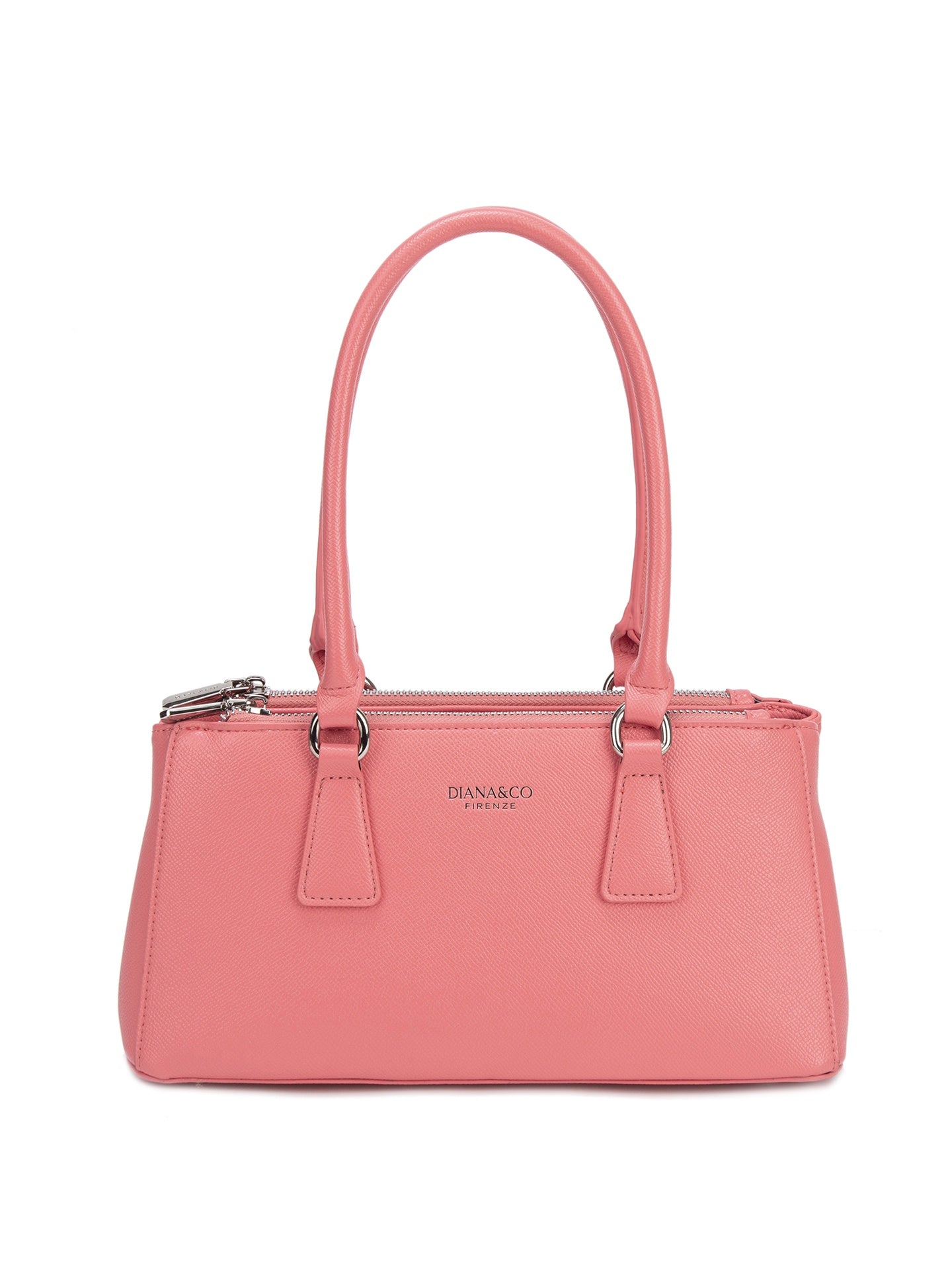 Borsa a Mano in Pelle Vegana Rosa
