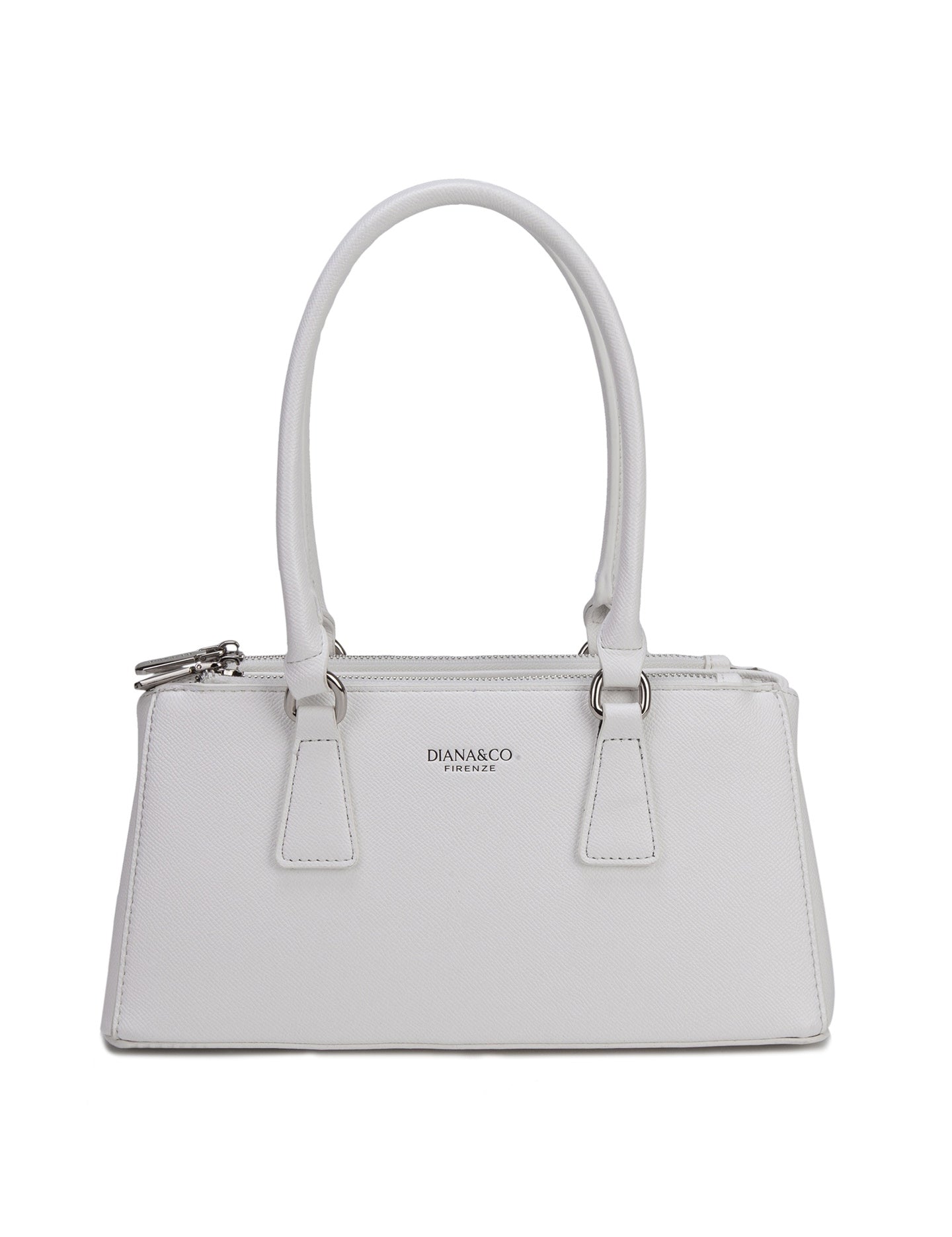 Borsa a Mano in Pelle Vegana Bianco