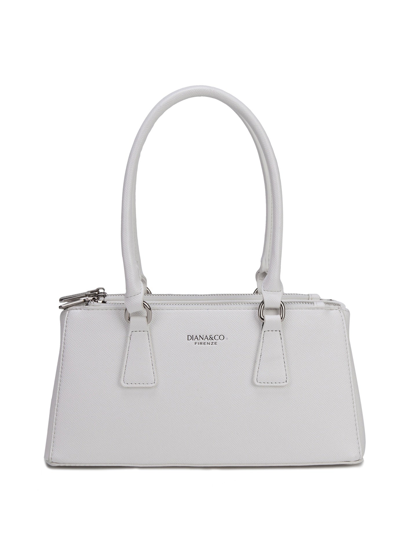Borsa a Mano in Pelle Vegana Bianco