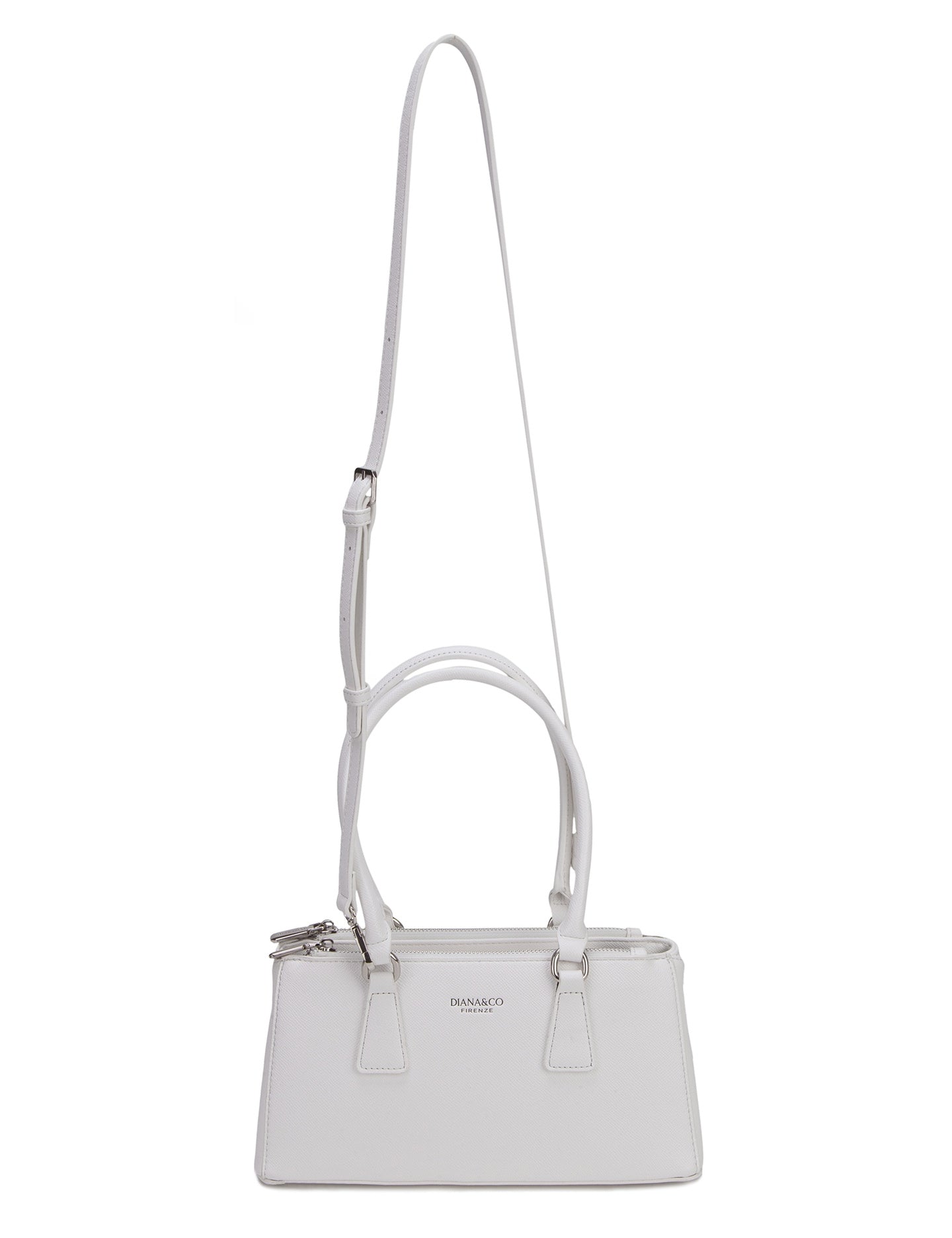 Borsa a Mano in Pelle Vegana Bianco