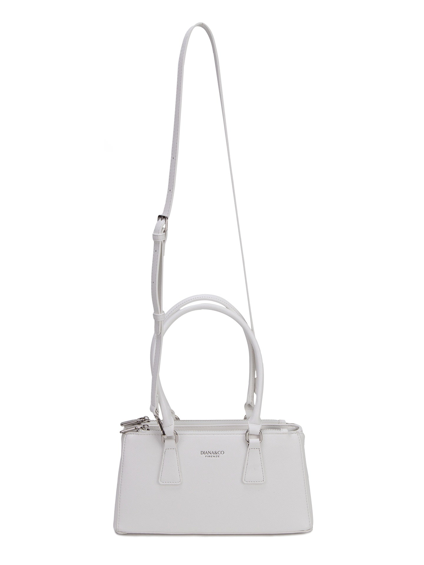 Borsa a Mano in Pelle Vegana Bianco