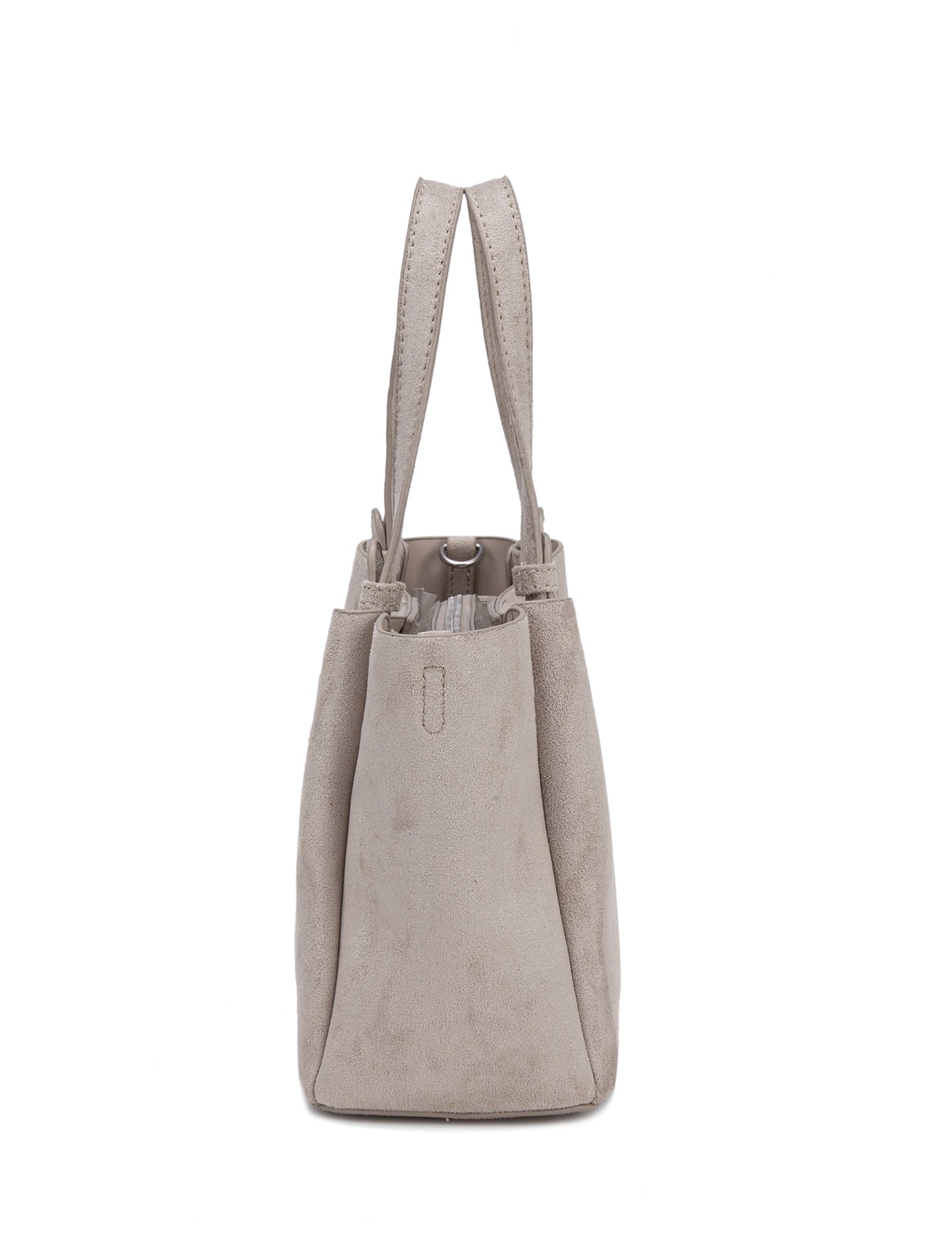 Borsa a Mano in Poliestere Beige Scuro
