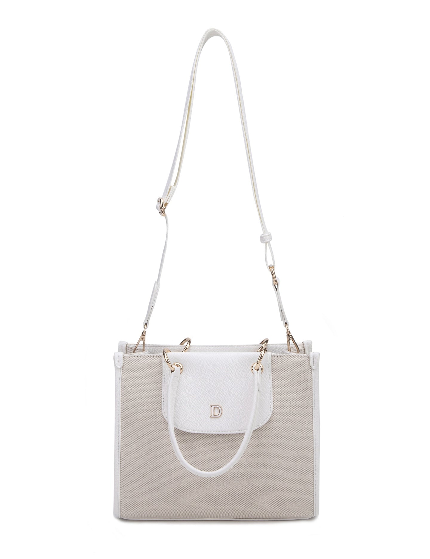 Borsa a Mano in 70% Polyester 30% Polyurethane Bianco