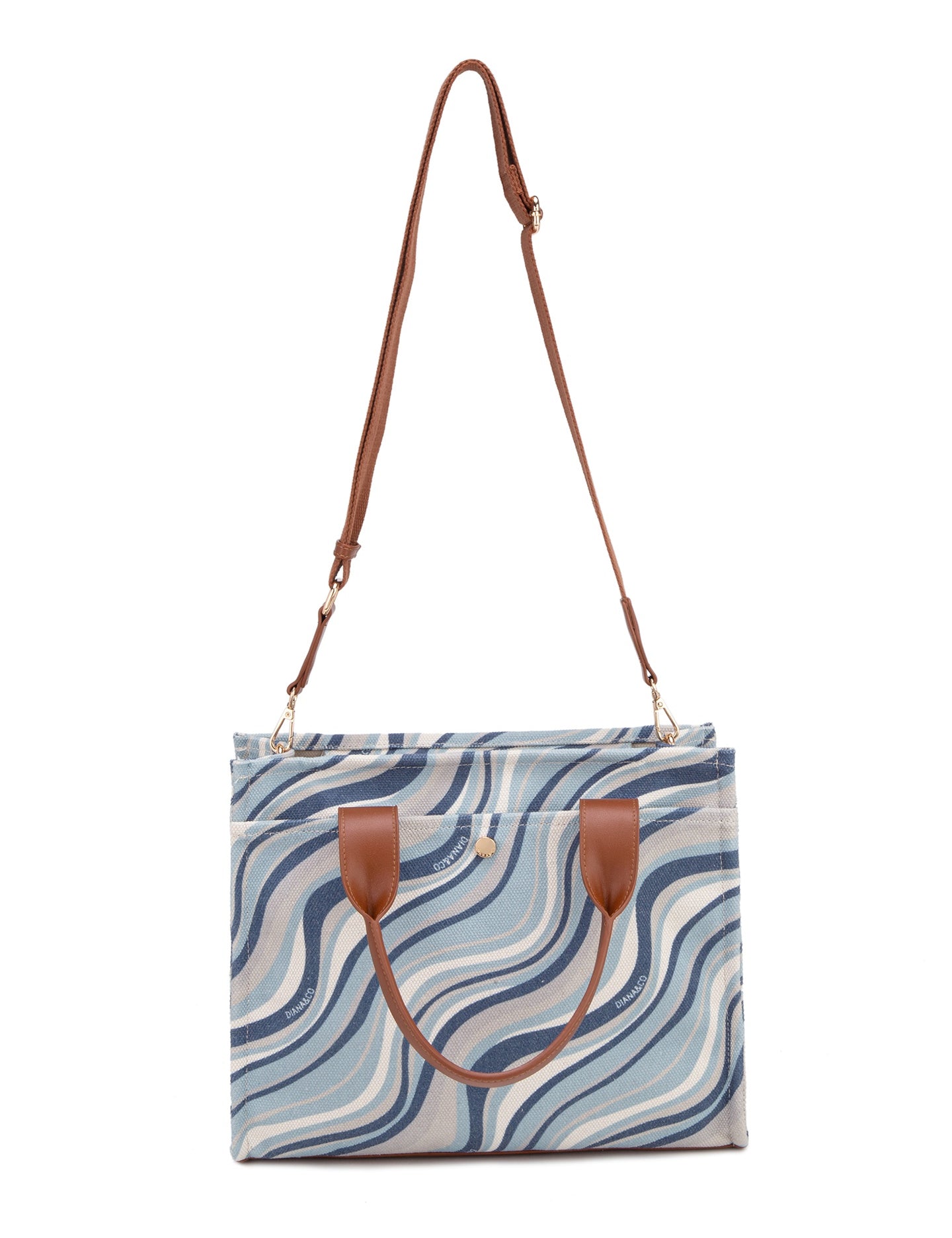 Borsa a Mano in 80% Polyester 20% Polyurethane Azzurro