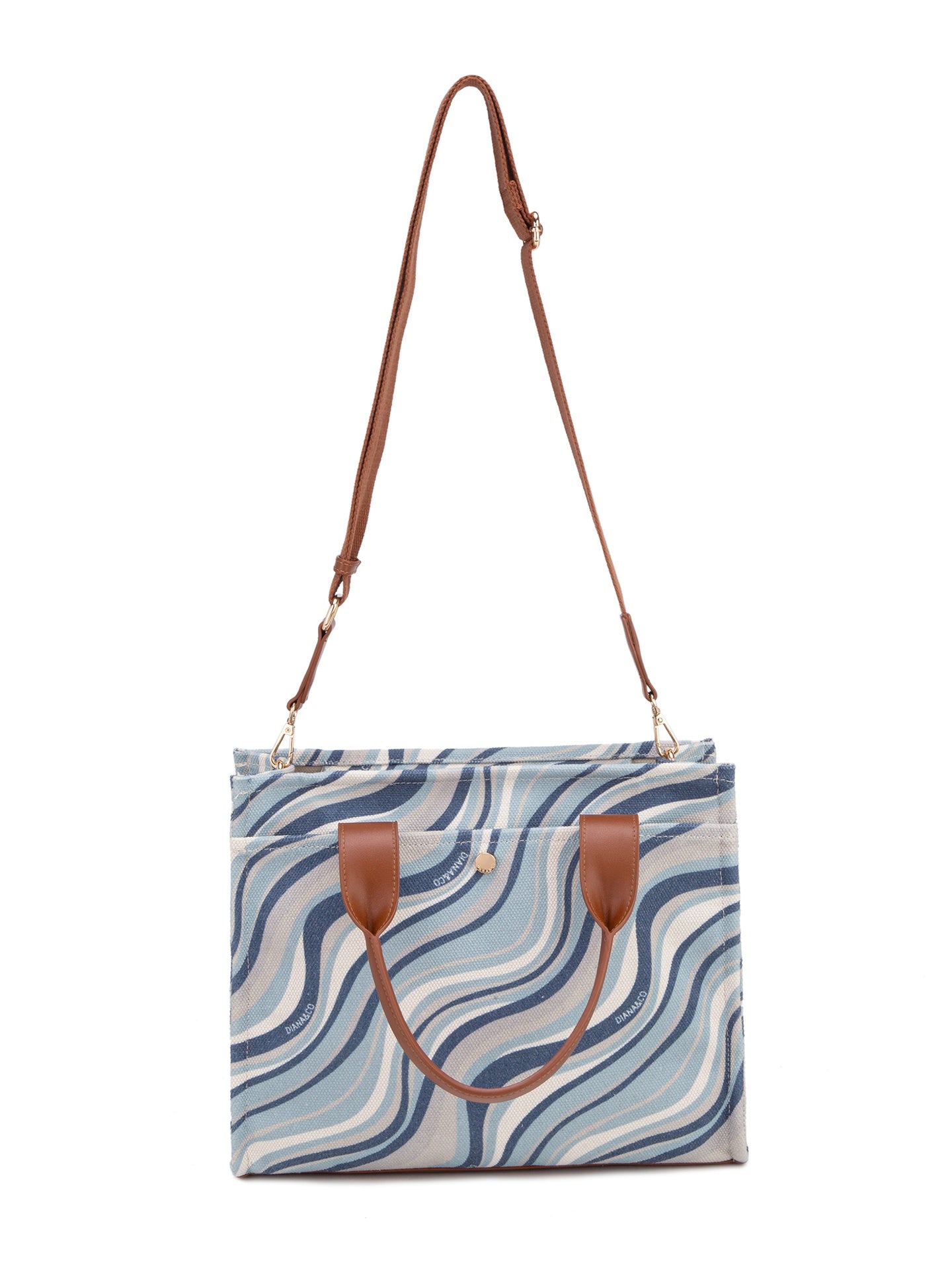Borsa a Mano in 80% Polyester 20% Polyurethane Azzurro