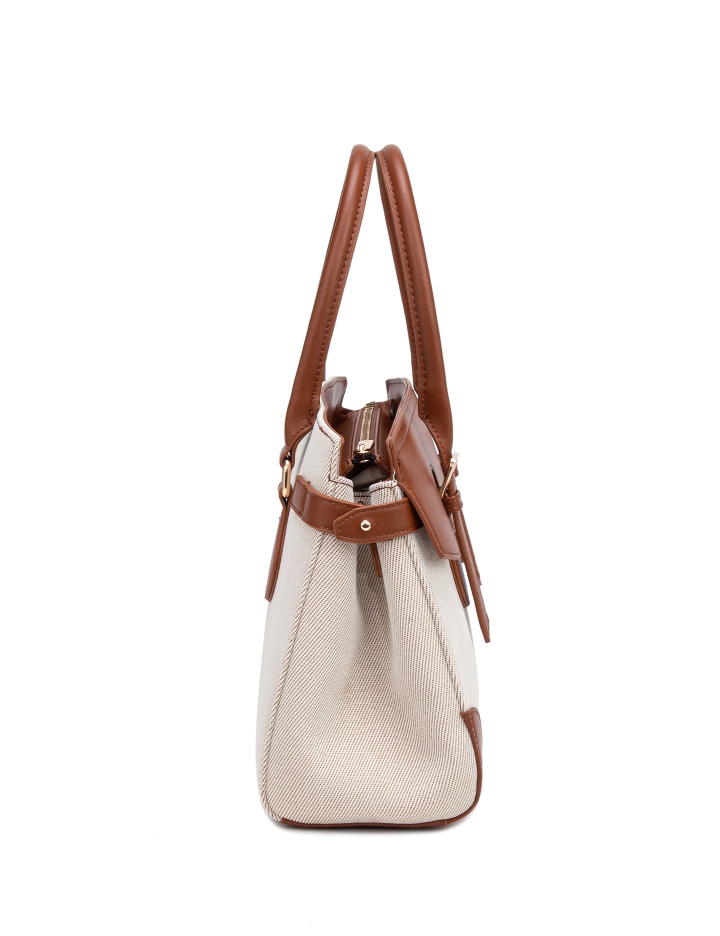 Borsa a Mano in 70% Polyester 30% Polyurethane Cognac
