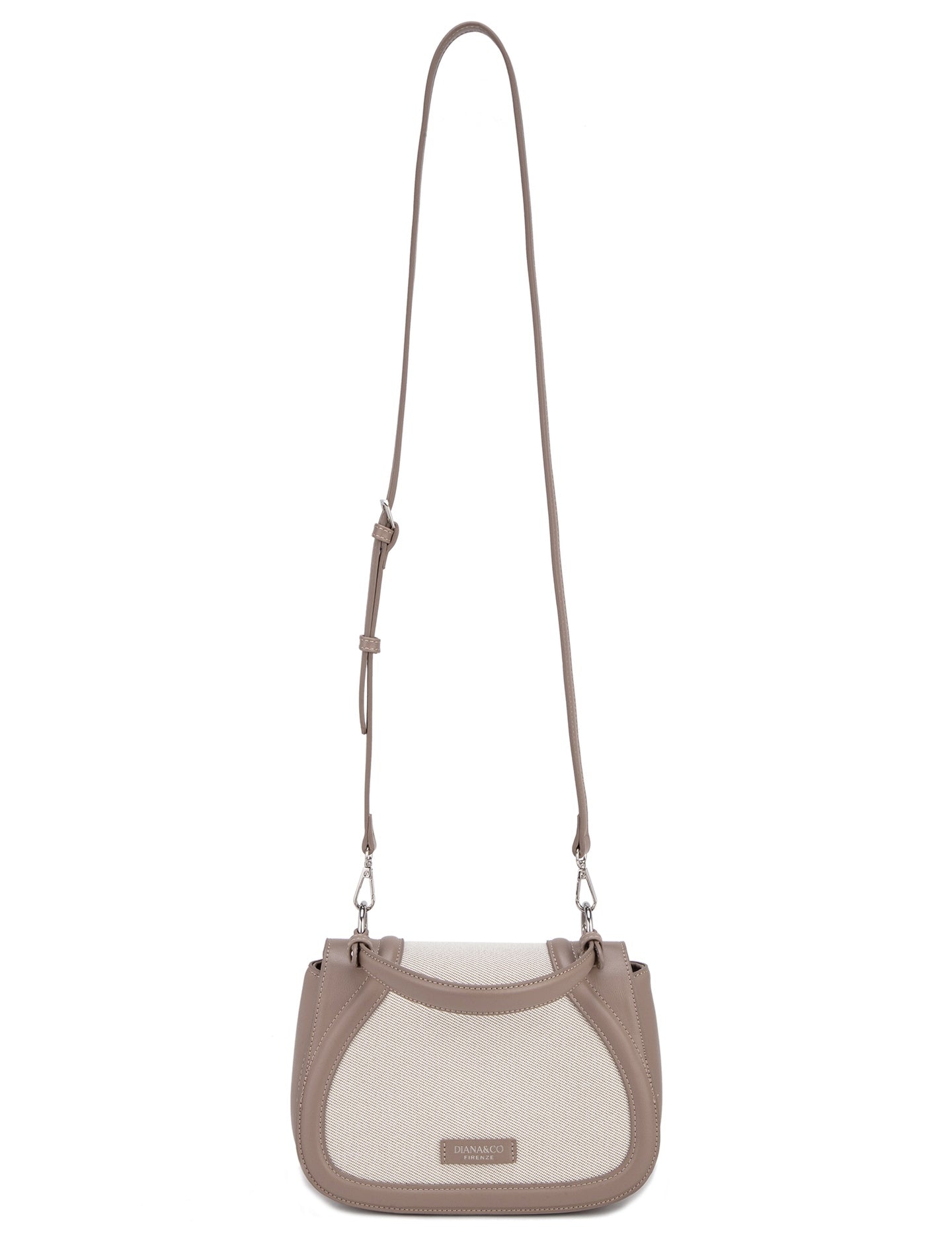 Borsa a Mano in 70% Polyester 30% Polyurethane Beige Scuro