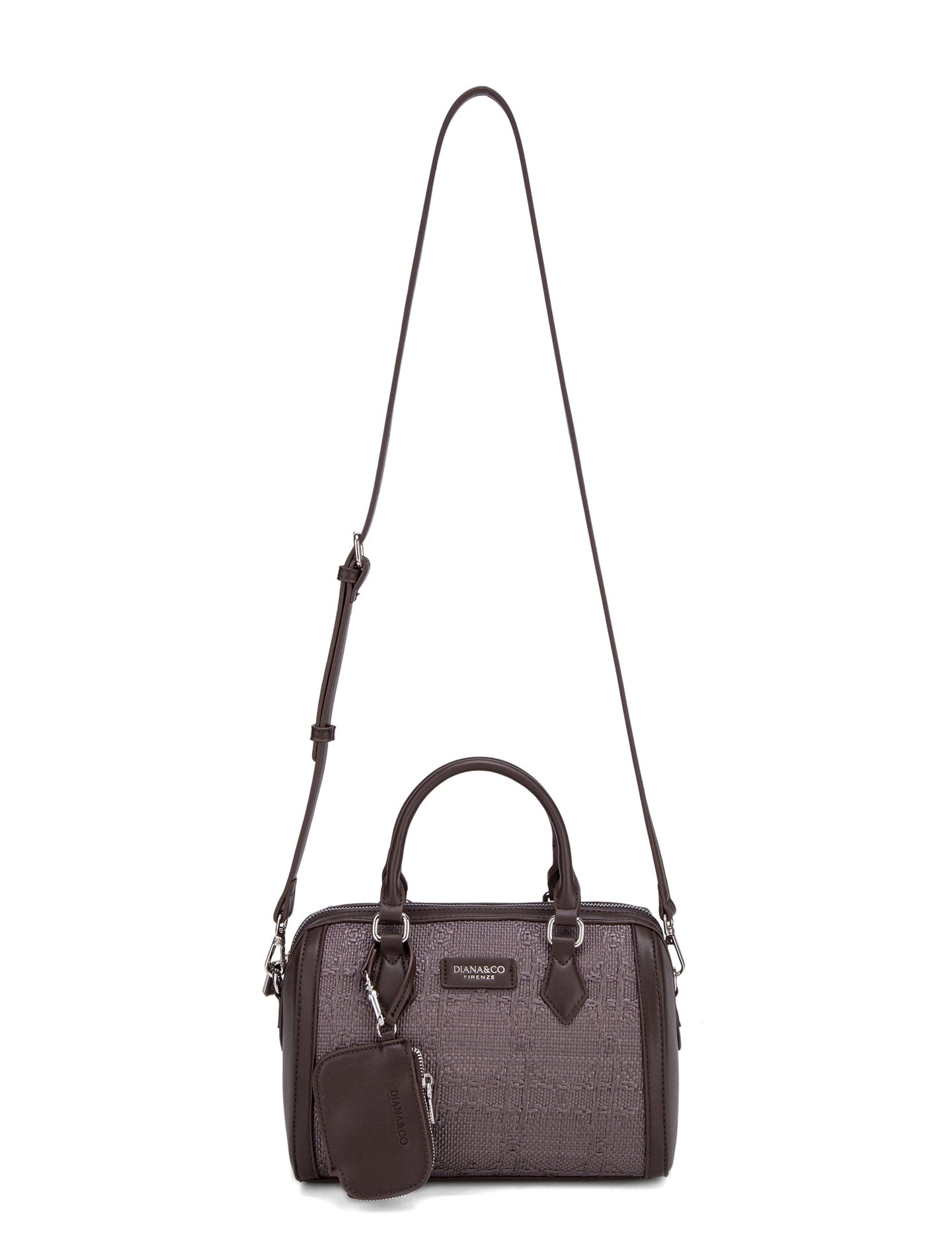 Borsa a Mano in 70% Polyurethane 30% Polypropylene Marrone Scuro