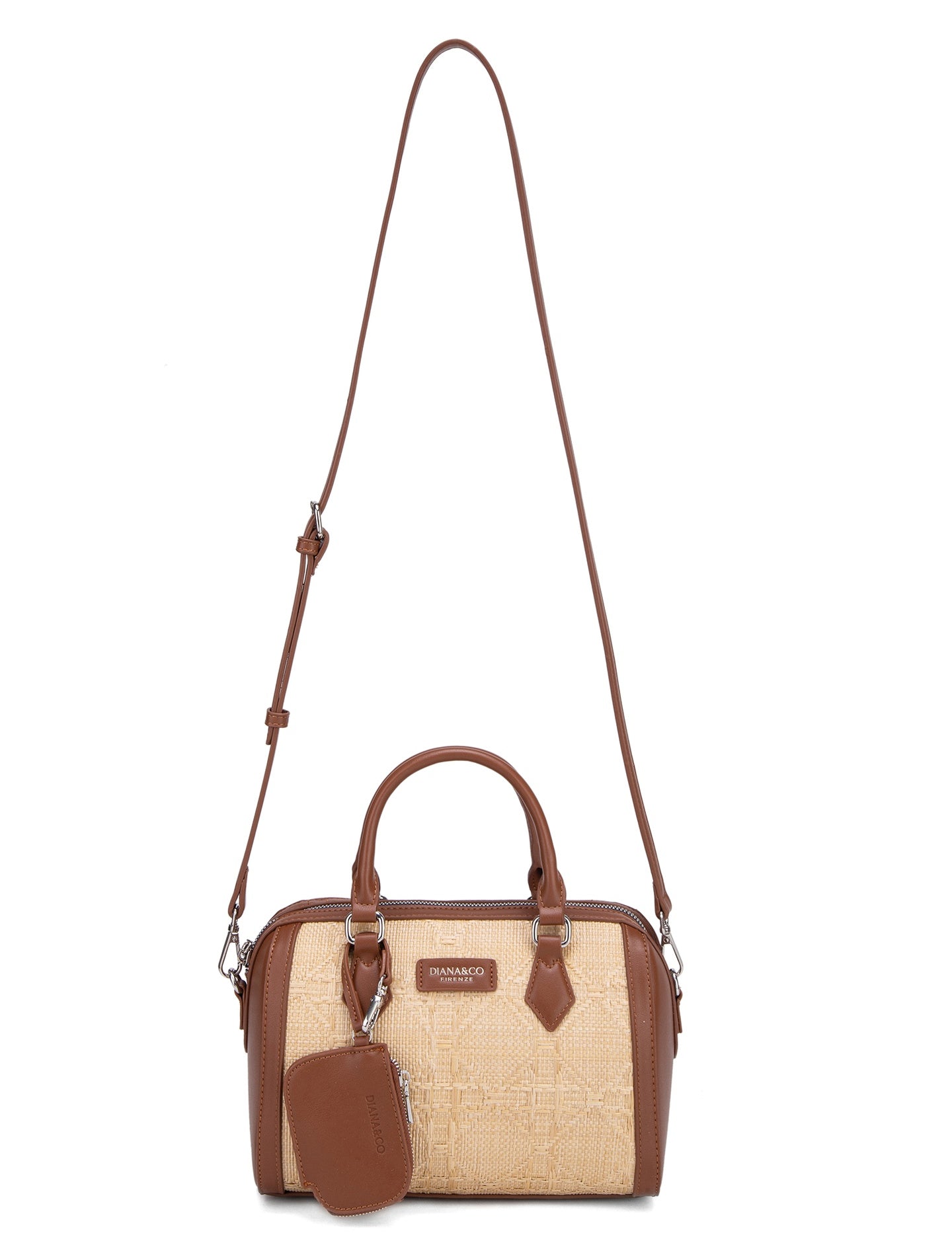 Borsa a Mano in 70% Polyurethane 30% Polypropylene Cognac
