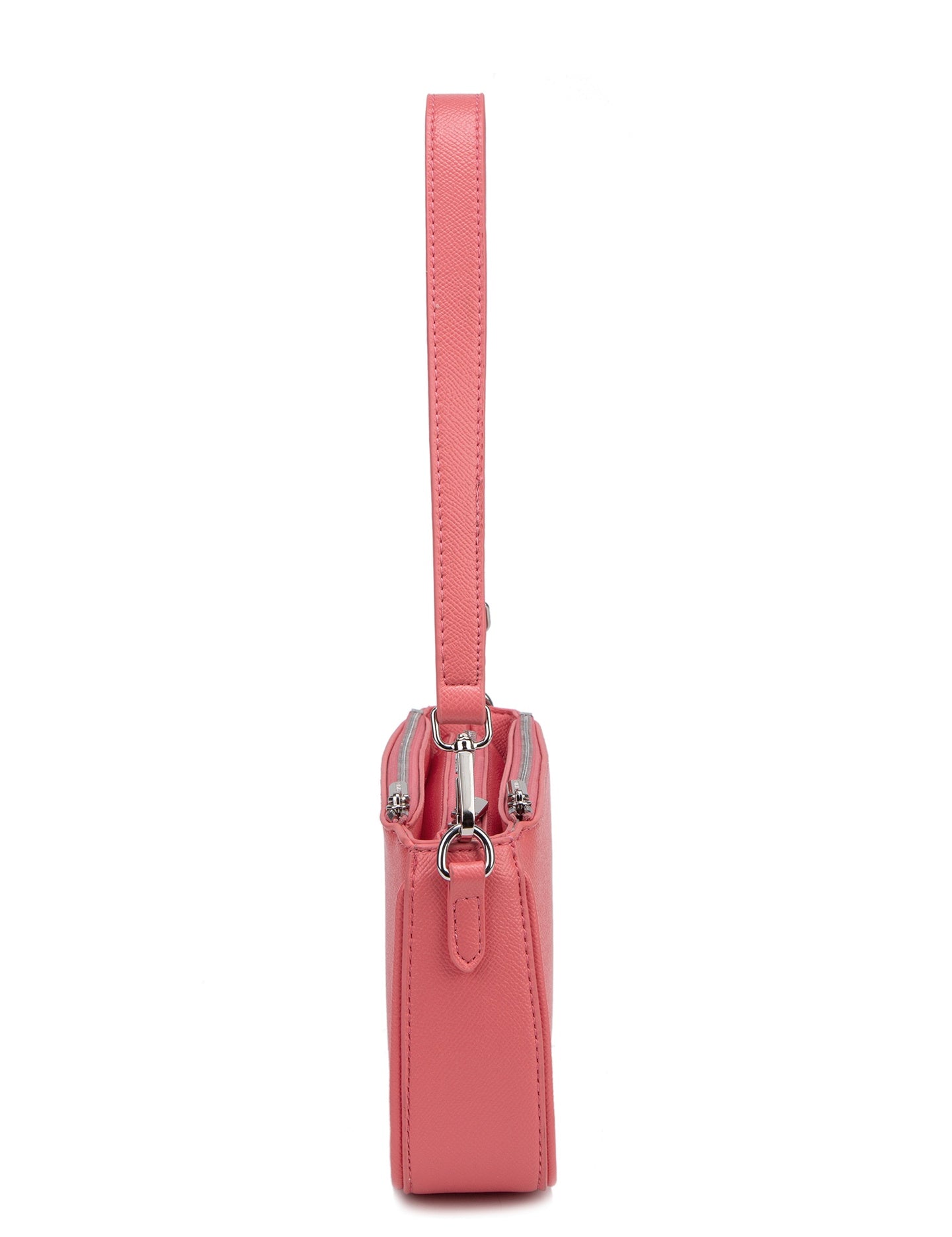Borsa a Spalla in Pelle Vegana Rosa