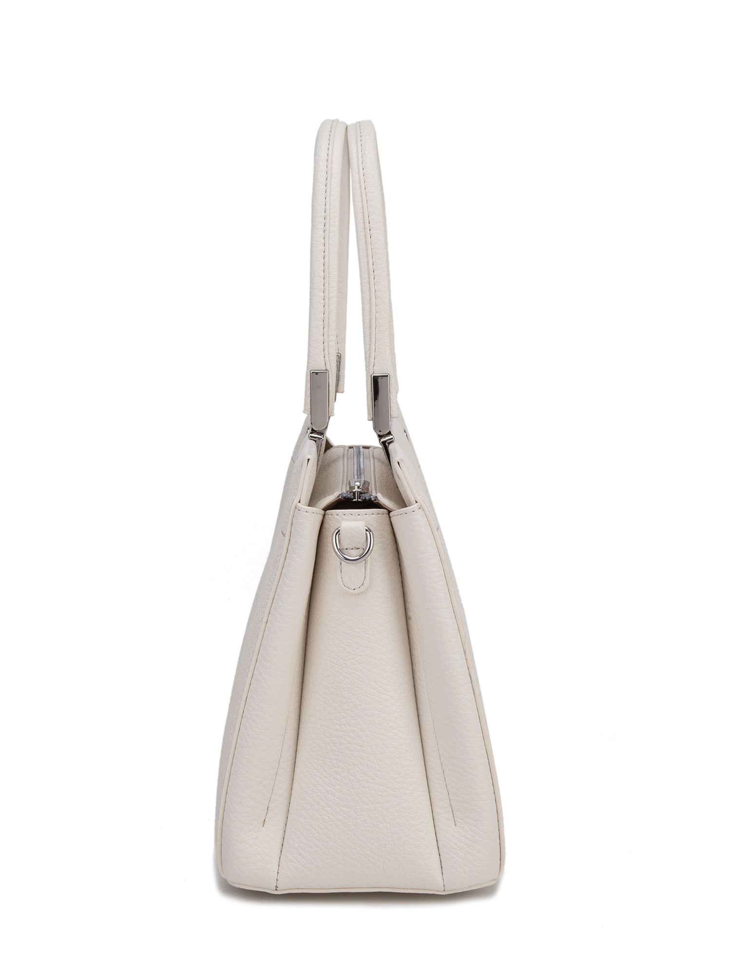 Borsa a Mano in 100% Pu Vegan Leather Beige