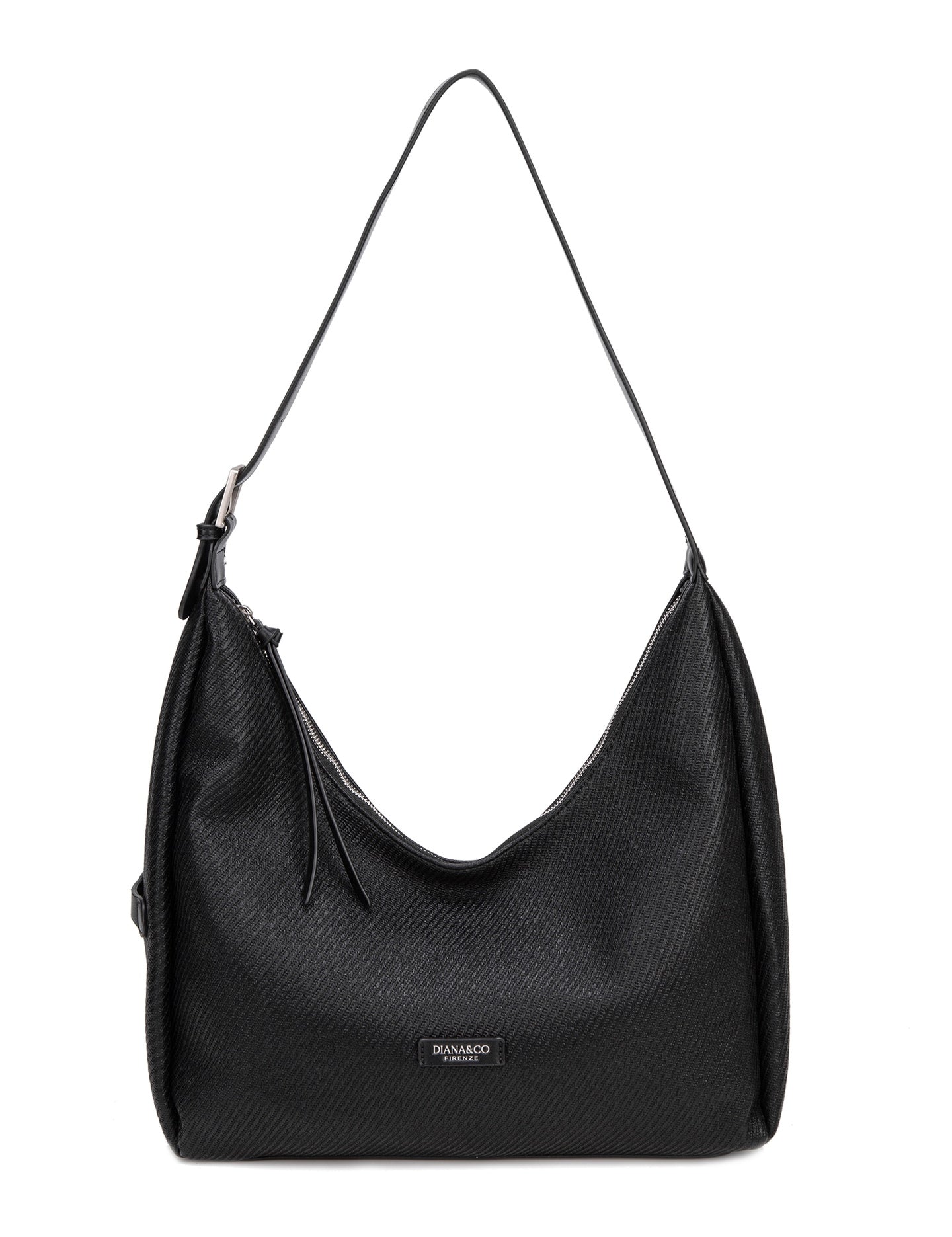 Borsa a Spalla in Pelle Vegana Nero