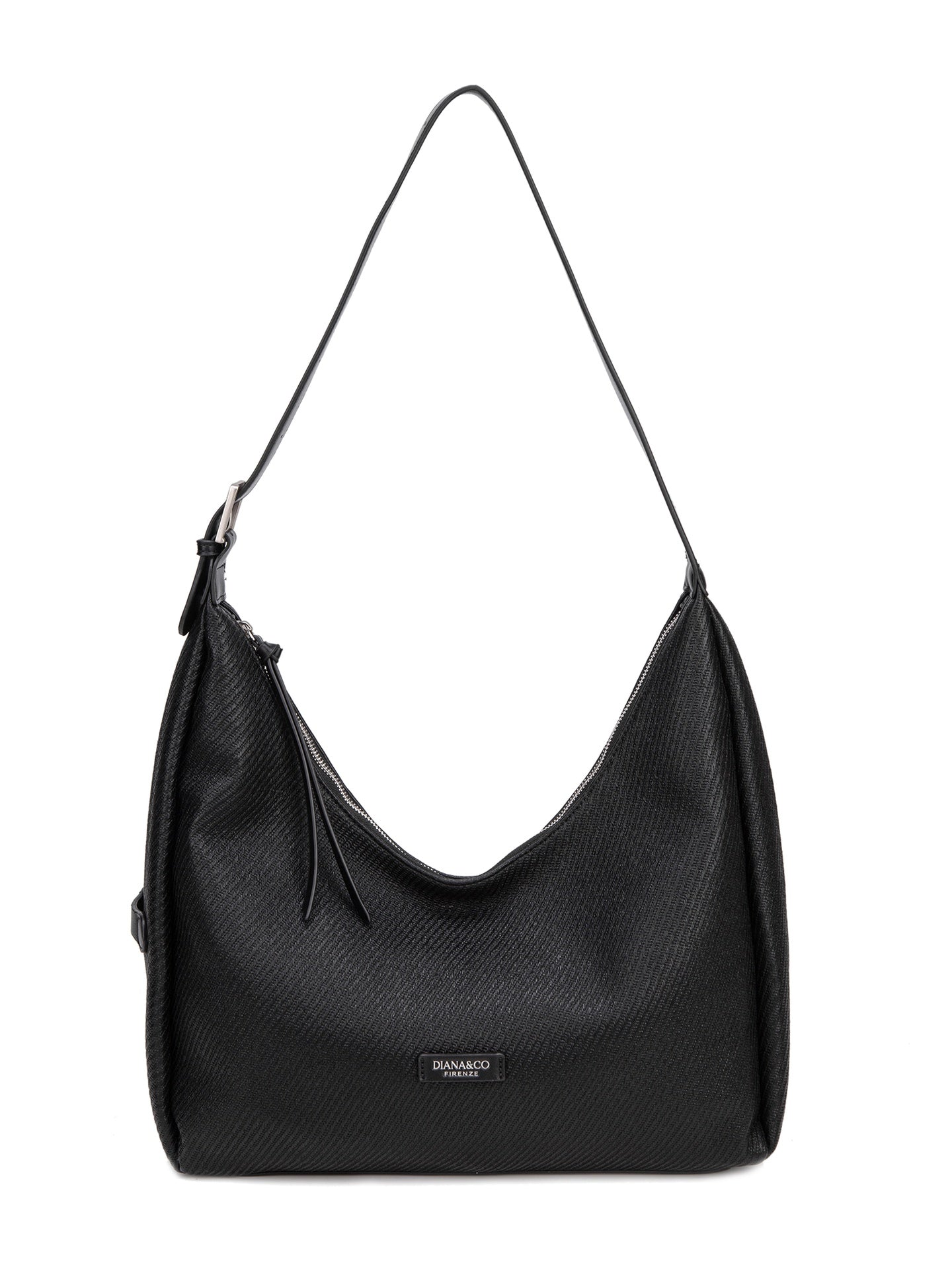 Borsa a Spalla in Pelle Vegana Nero