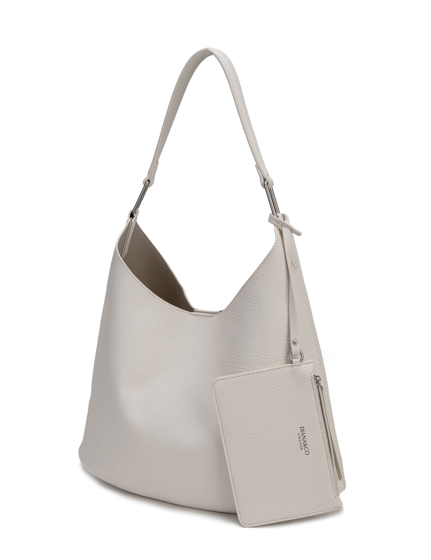 Borsa a Spalla in Pelle Vegana Beige