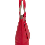 Borsa a Spalla in Pelle Vegana Rosso