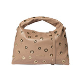 Borsa a Spalla in Pelle Vegana Marrone Scuro
