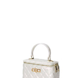 Borsa a Spalla in 100% Pu Vegan Leather Panna
