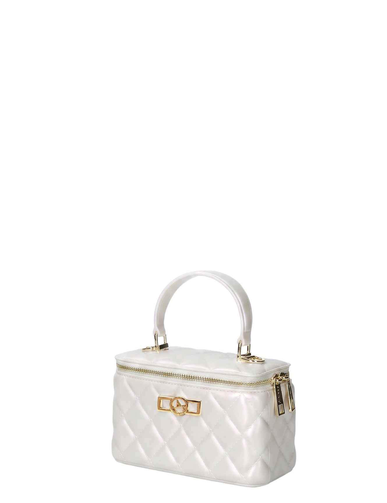 Borsa a Spalla in 100% Pu Vegan Leather Panna