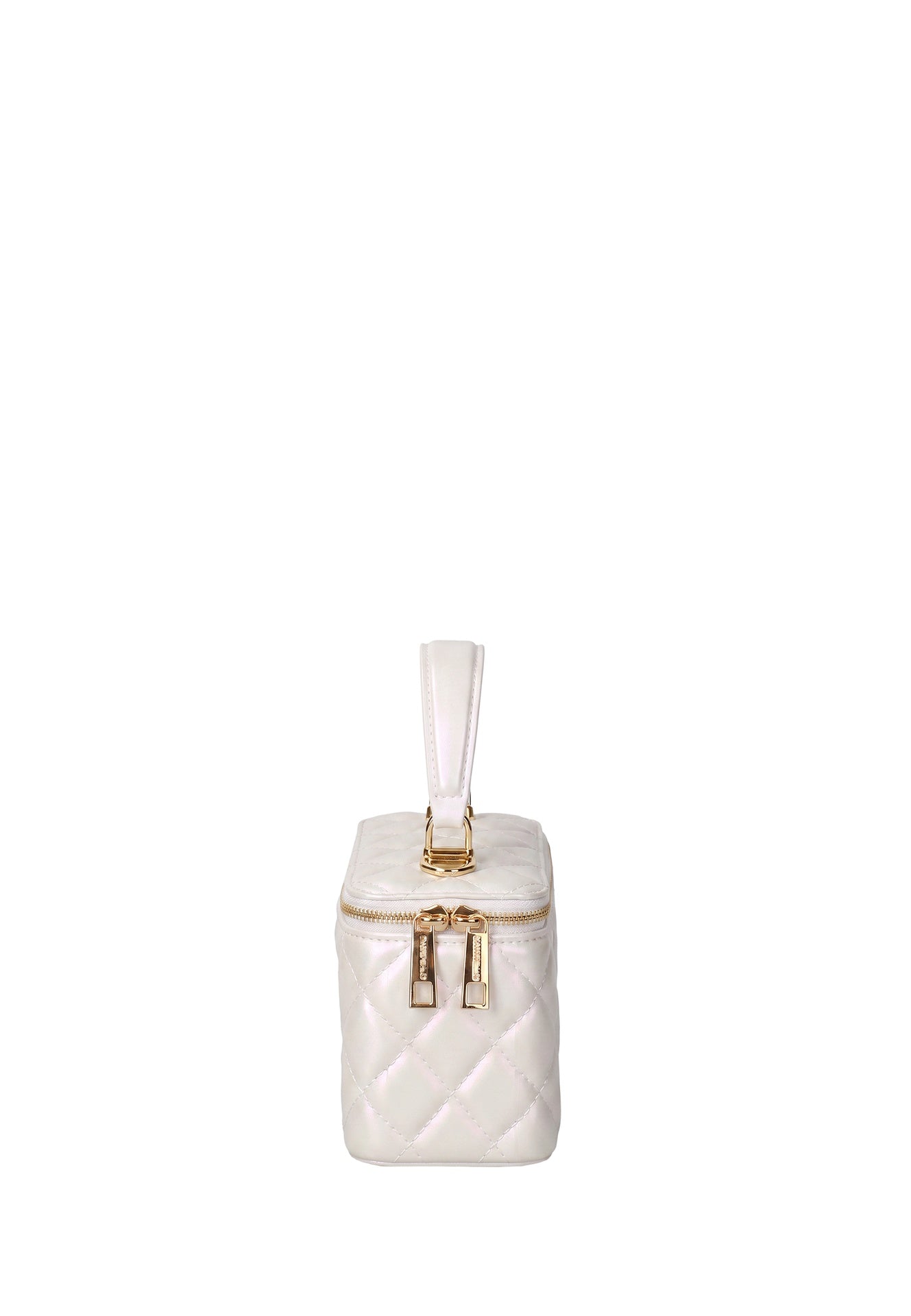Borsa a Spalla in 100% Pu Vegan Leather Panna