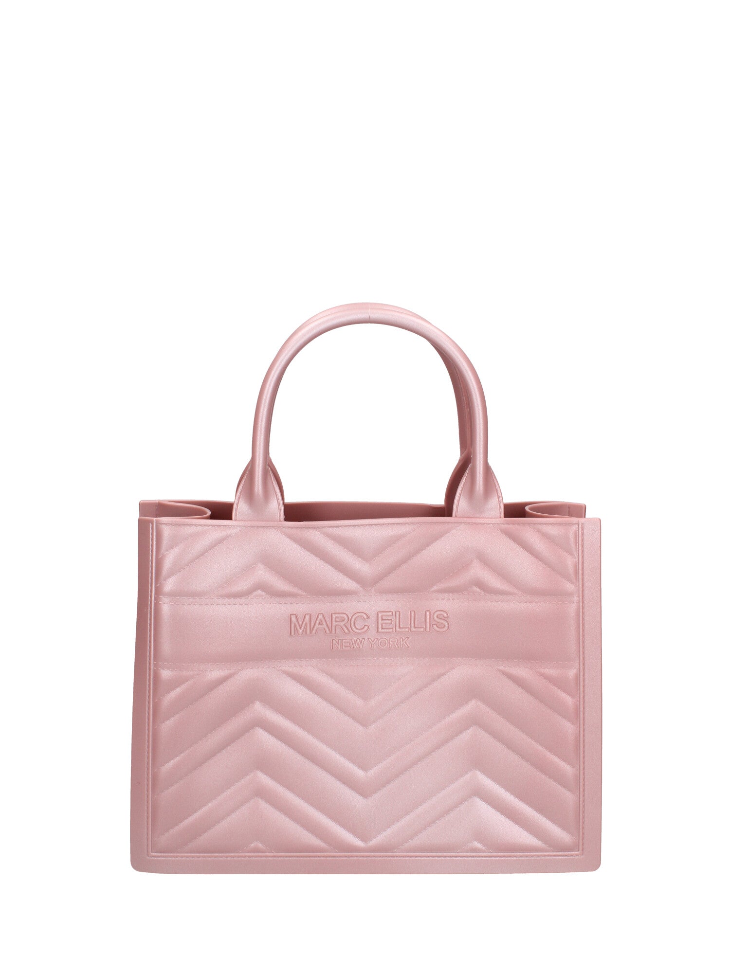 Borsa a mano da donna 100% gomma FLAT BUBY WAVE M -OLD ROSE-CDF Marc Ellis