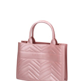 Borsa a mano da donna 100% gomma FLAT BUBY WAVE M -OLD ROSE-CDF Marc Ellis
