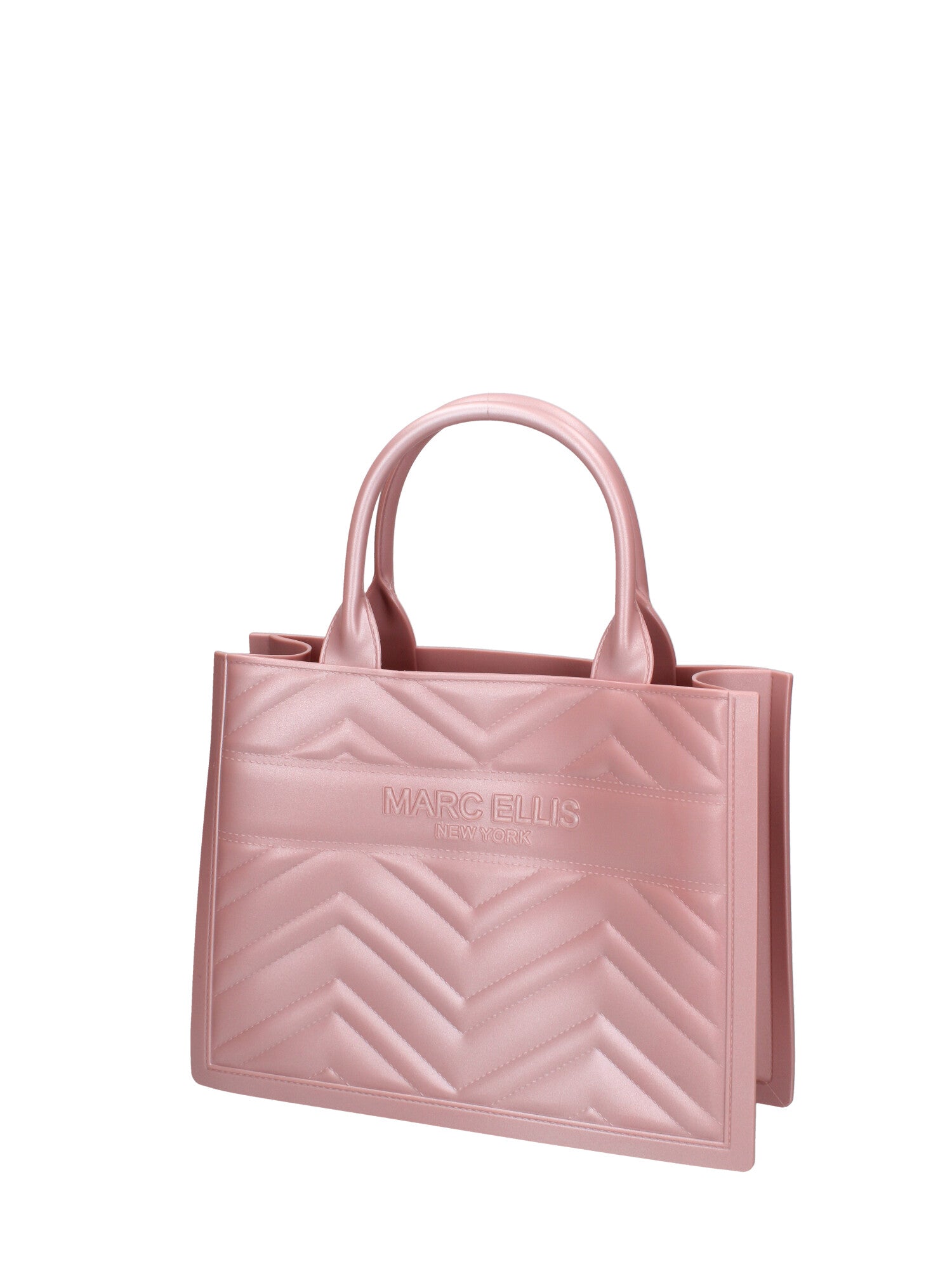 Borsa a mano da donna 100% gomma FLAT BUBY WAVE M -OLD ROSE-CDF Marc Ellis